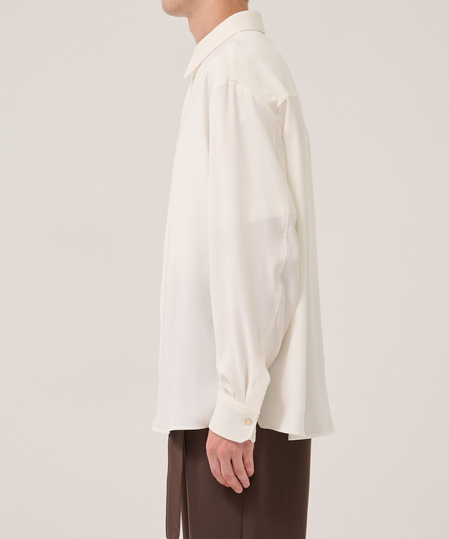 Double Cloth Twill Front Fly Chin Tab Shirt CULLNI