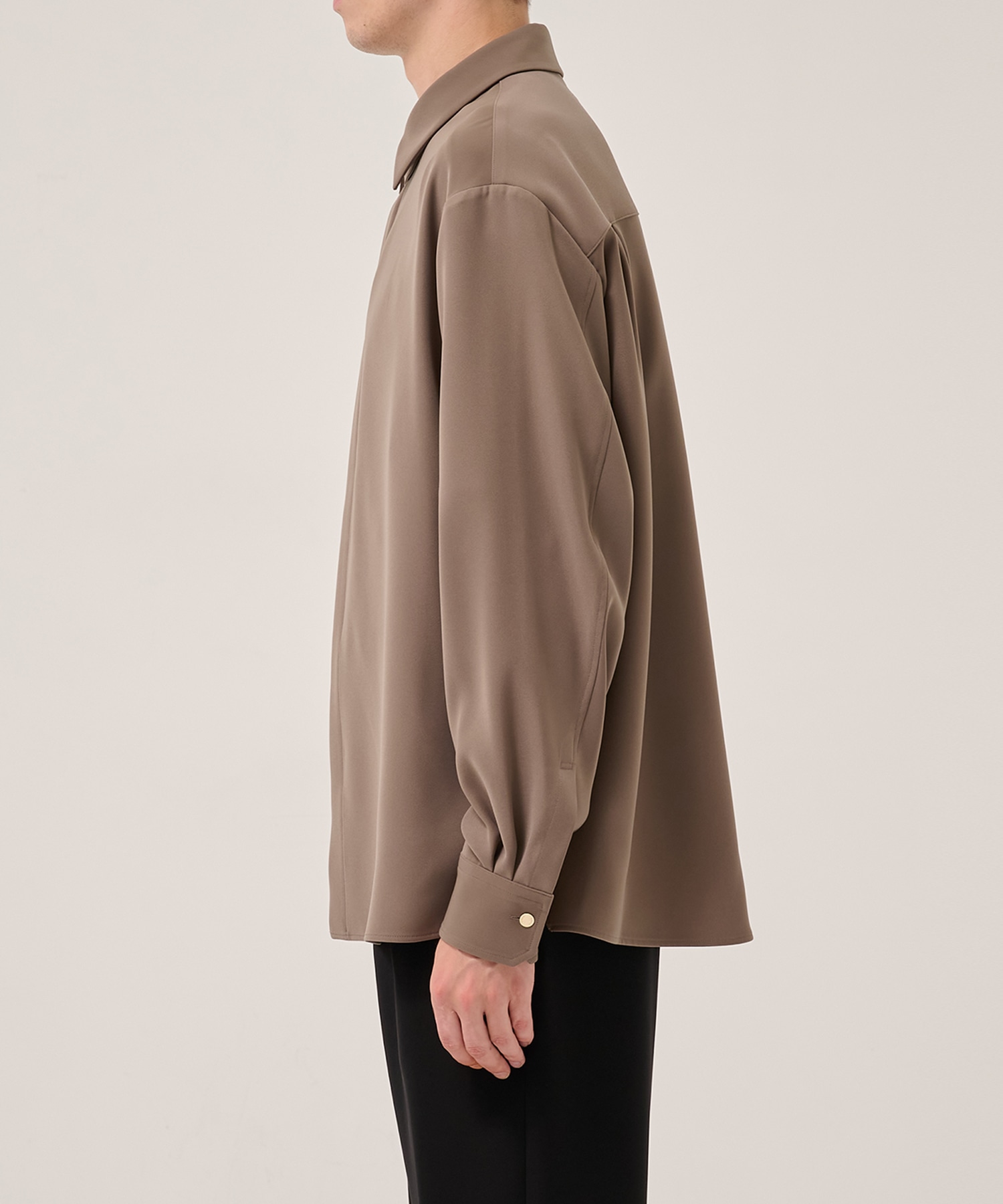 Double Cloth Twill Front Fly Chin Tab Shirt CULLNI