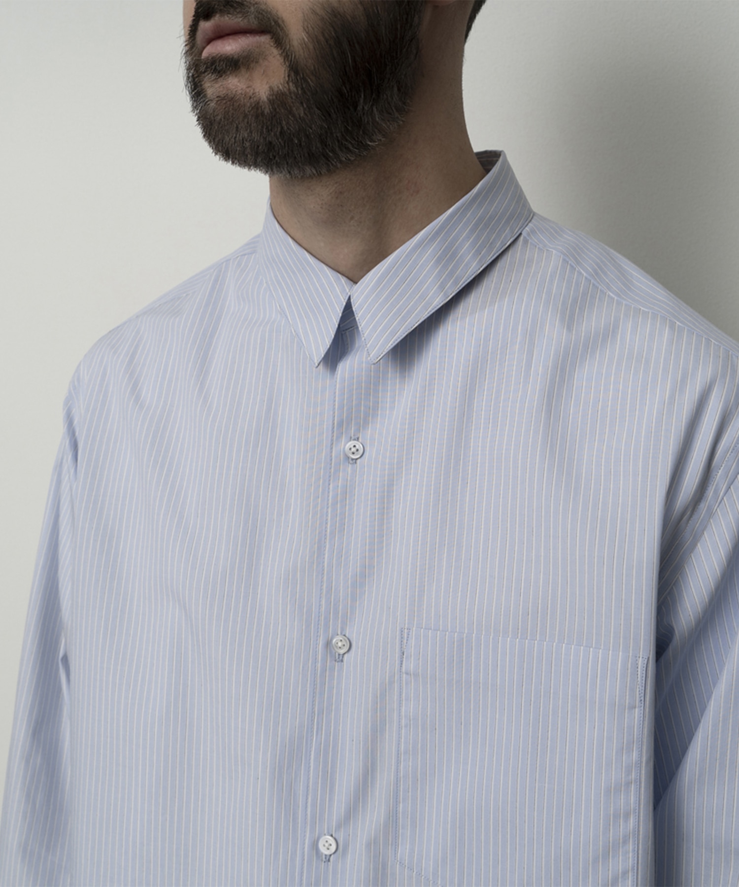 Regular collar stripe shirt STILL BY HAND