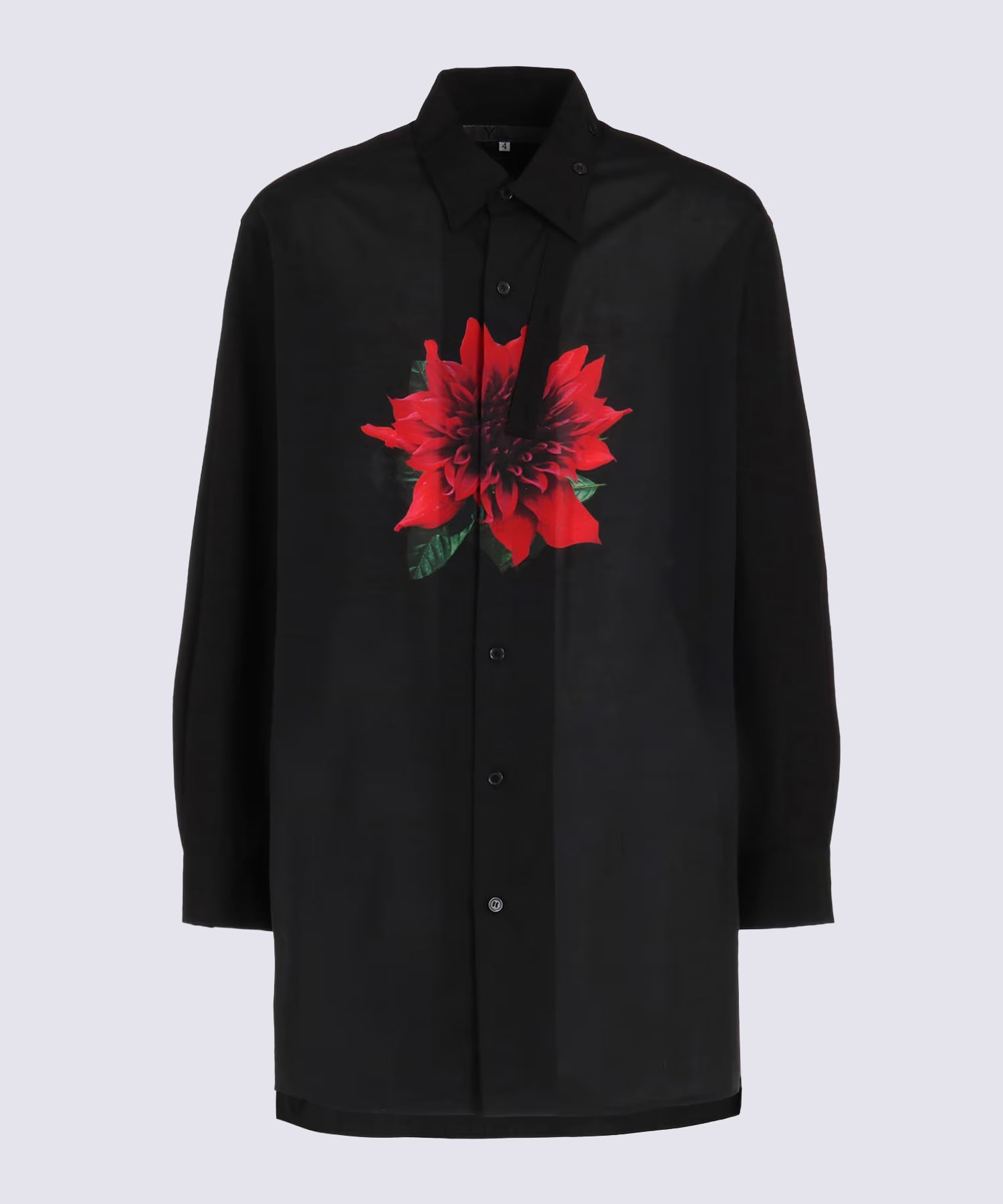 OVERSIZED SILHOUETTE SHIRT IN BROAD AND CELLULOSE BLACK DAHL Y's for men