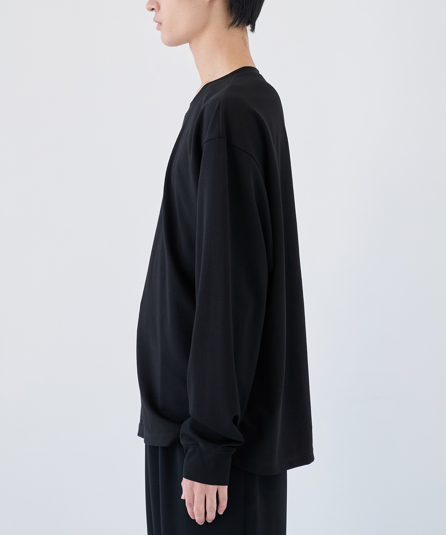COTTON DOUBLE FACE OVERSIZED L/S TEE ATTACHMENT