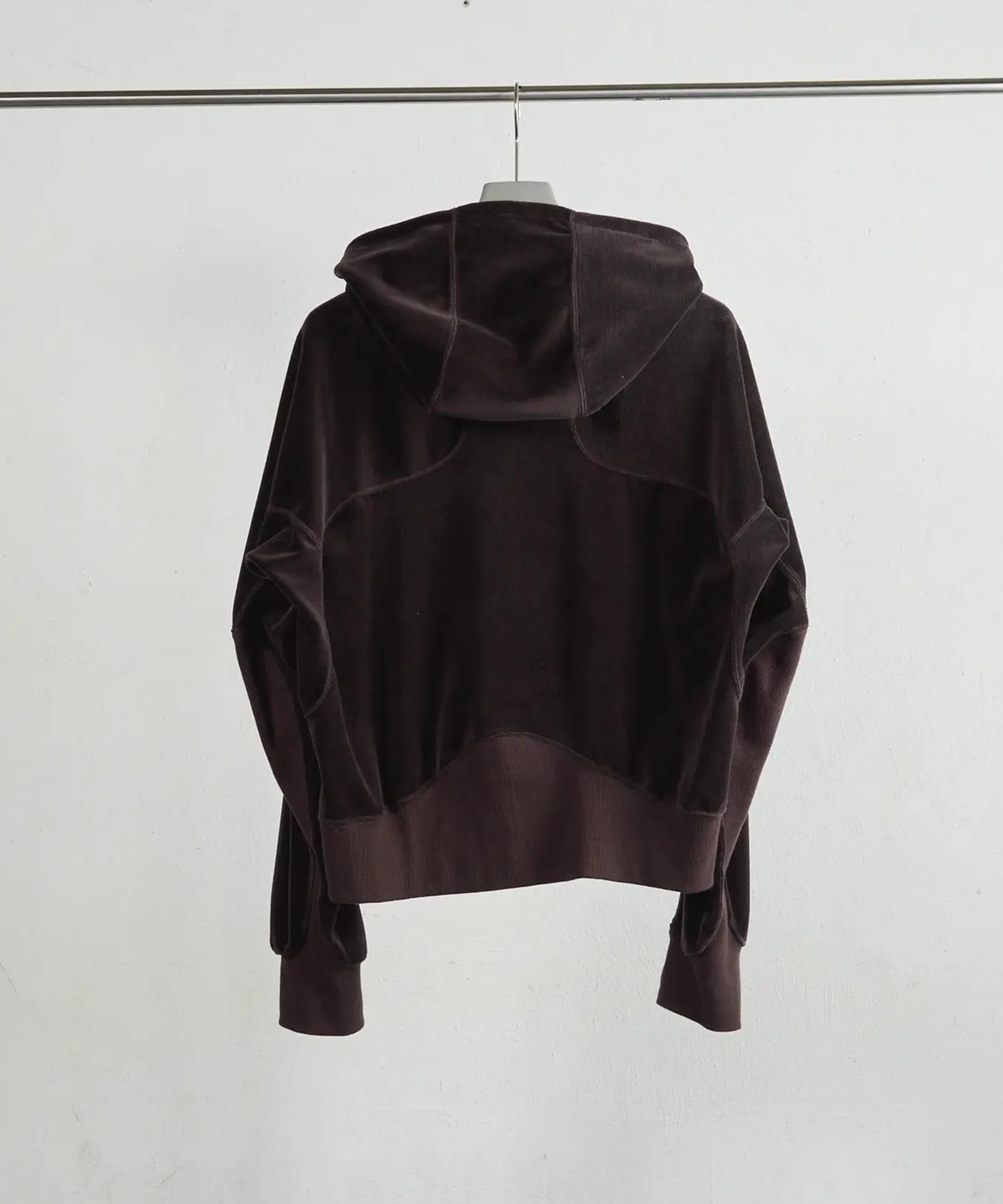 VELOUR ZIP UP HOODIE｜NVRFRGT