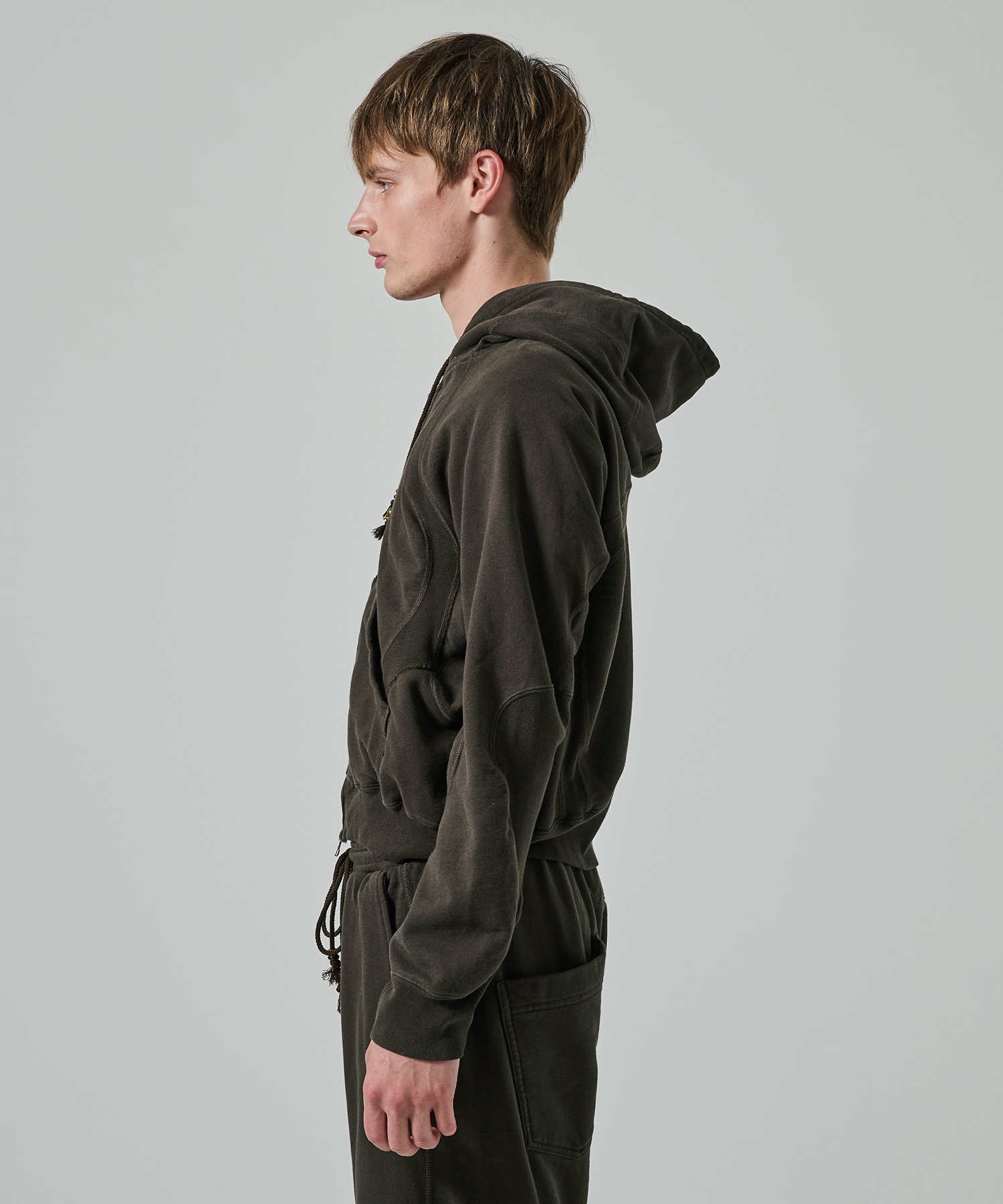 PANELLED ZIP UP HOODIE NVRFRGT