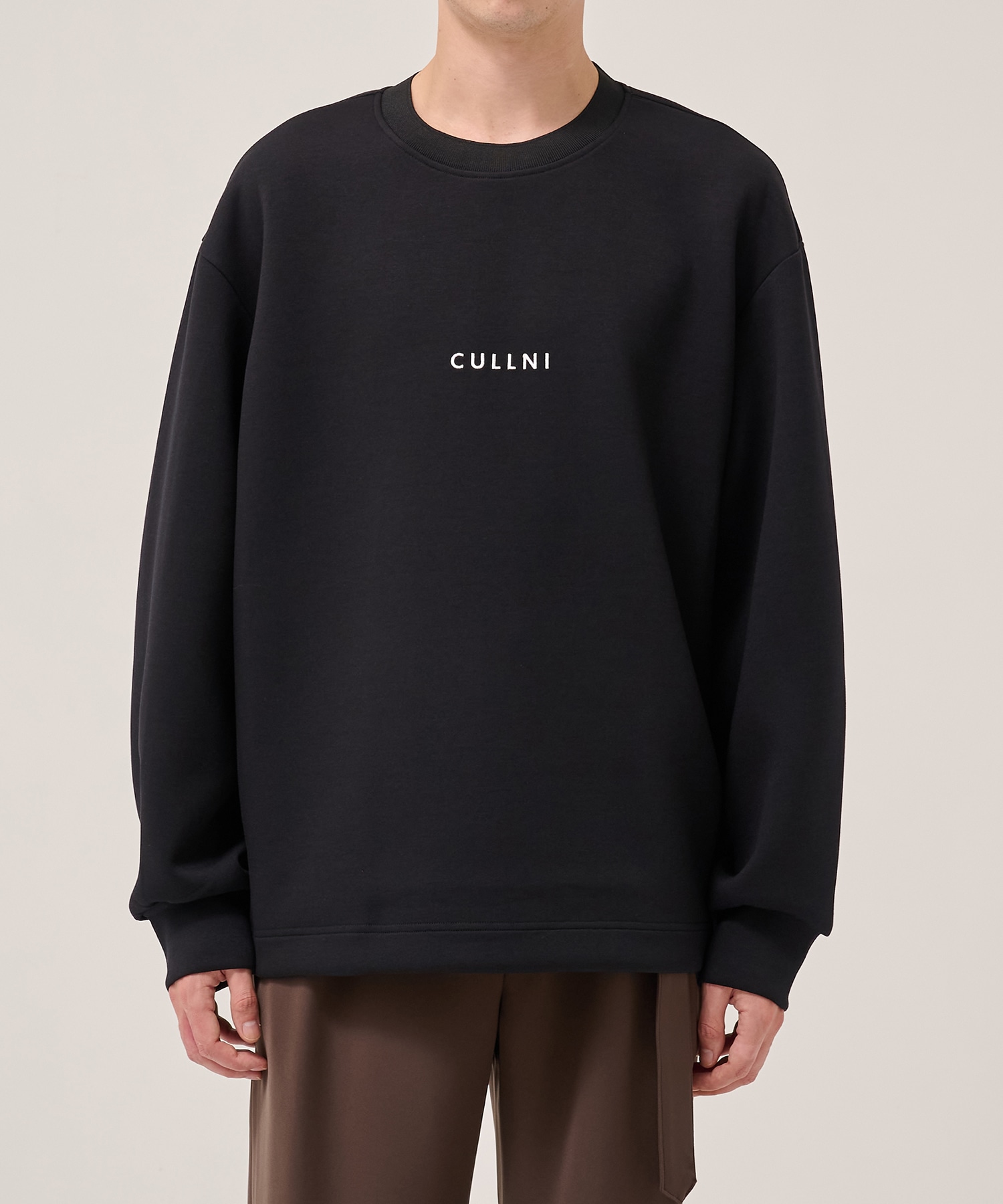 CULLNI Logo Embroidery Long Sleeve Pullover CULLNI
