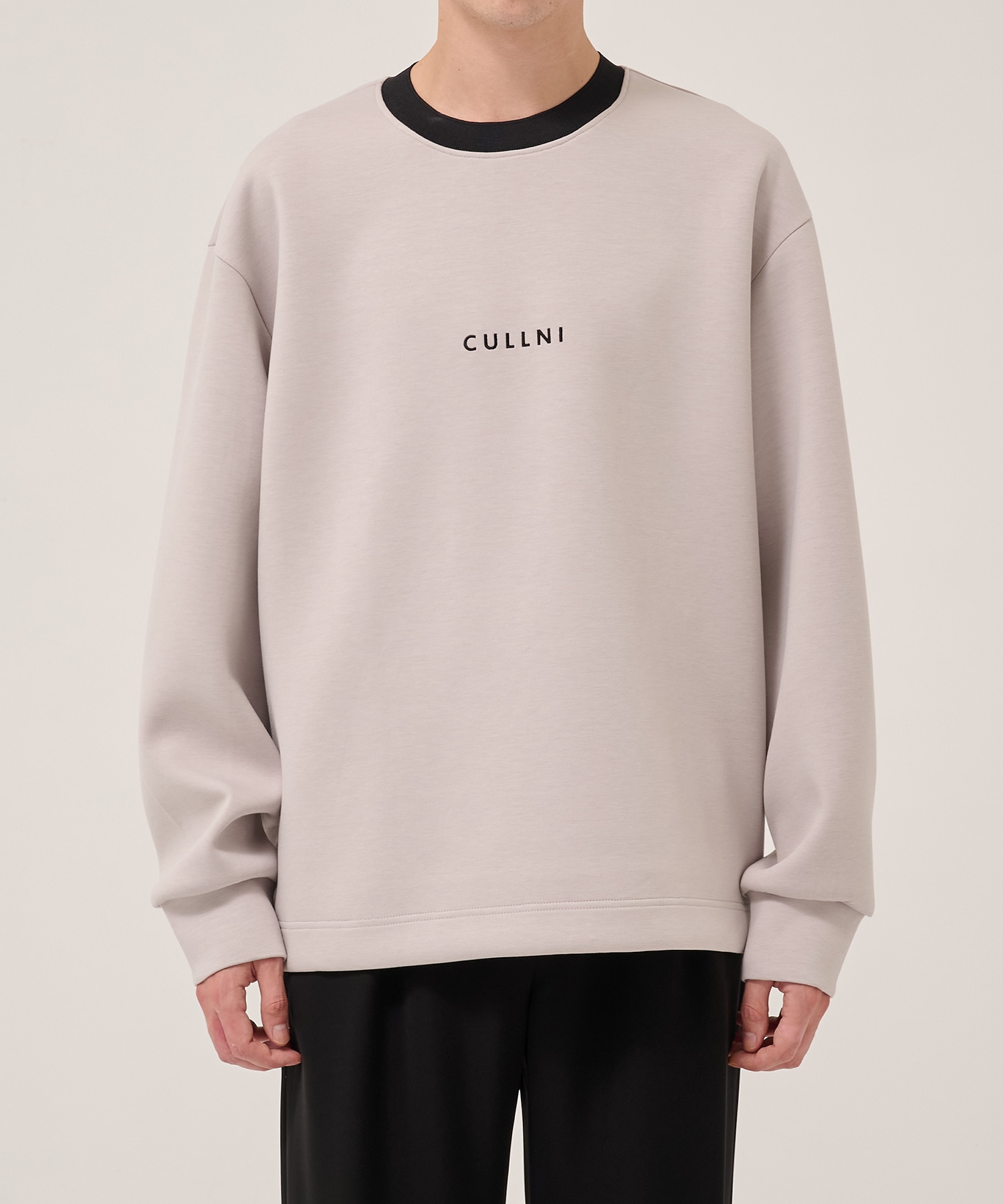 CULLNI Logo Embroidery Long Sleeve Pullover CULLNI