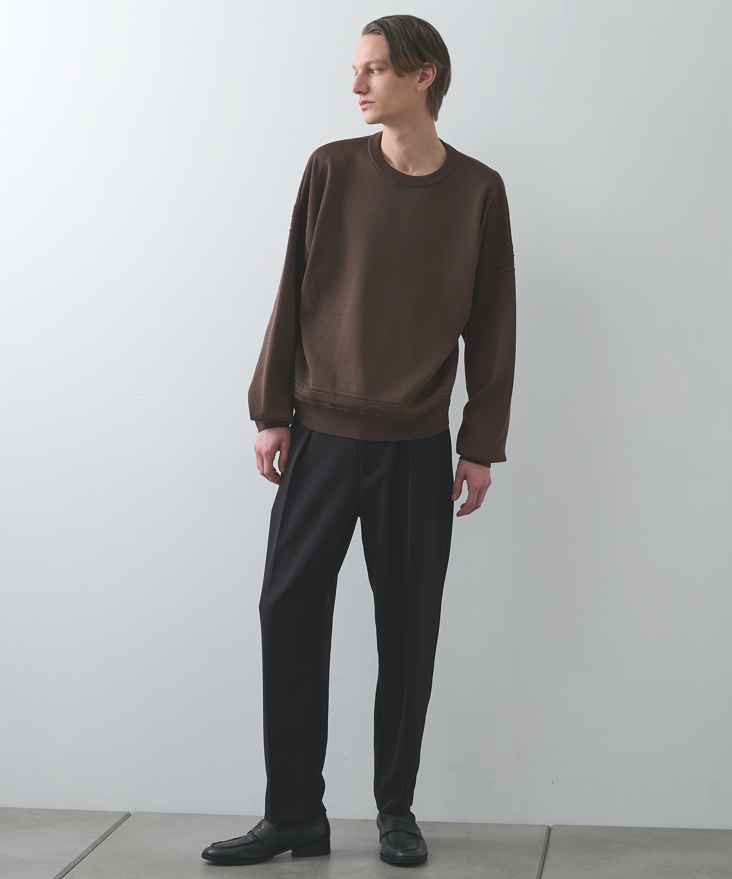 ラインクルーネックニット WRAPINKNOT