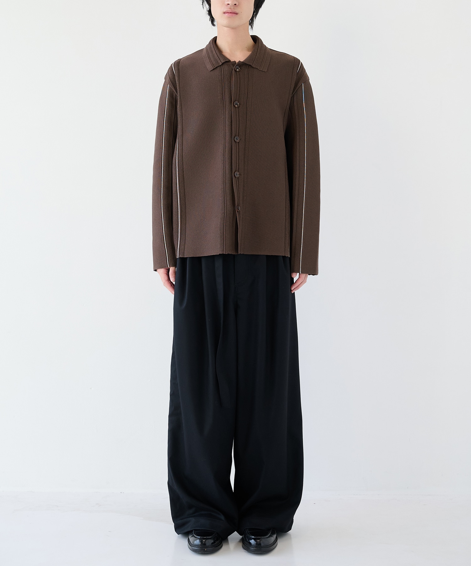 ラインニットシャツ WRAPINKNOT