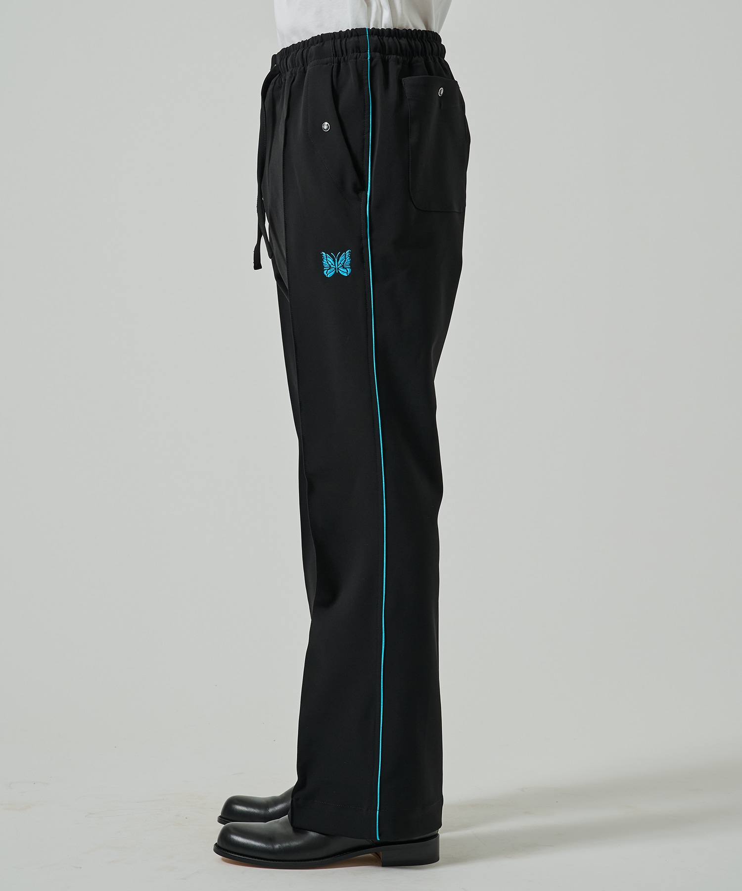 Needles カウボーイパンツ 黒 Piping Cowboy Pant - Poly Double Cloth｜NEEDLES