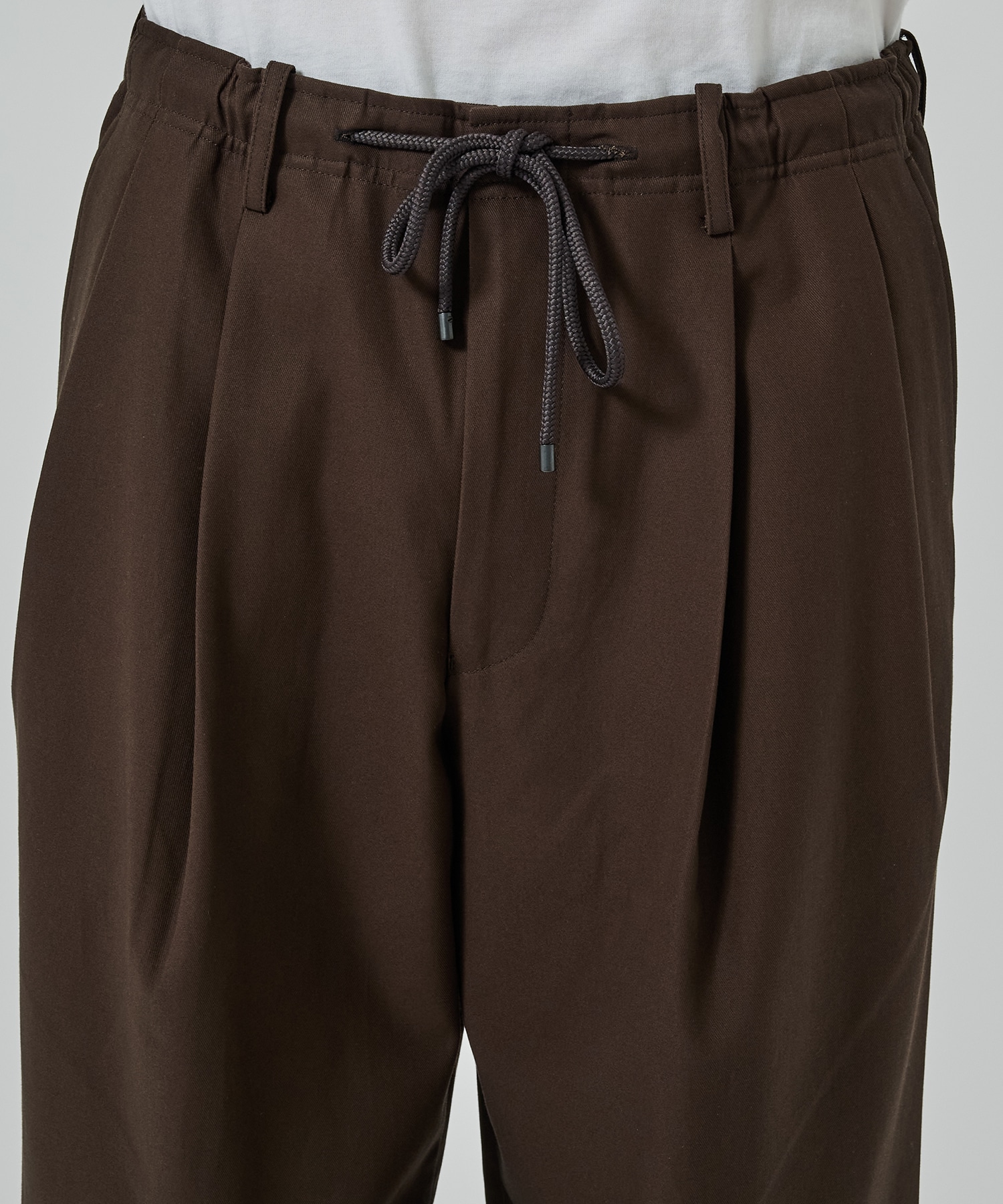 オーガニックコットン 40/2 ギャバジン / ダブルプリーテッドイージートラウザーズ MARKAWARE/marka