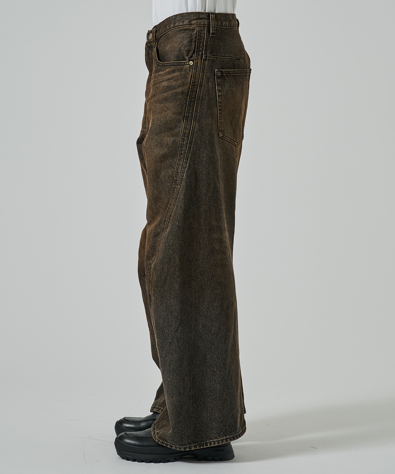 3D TWISTED WIDE LEG JEANS NVRFRGT