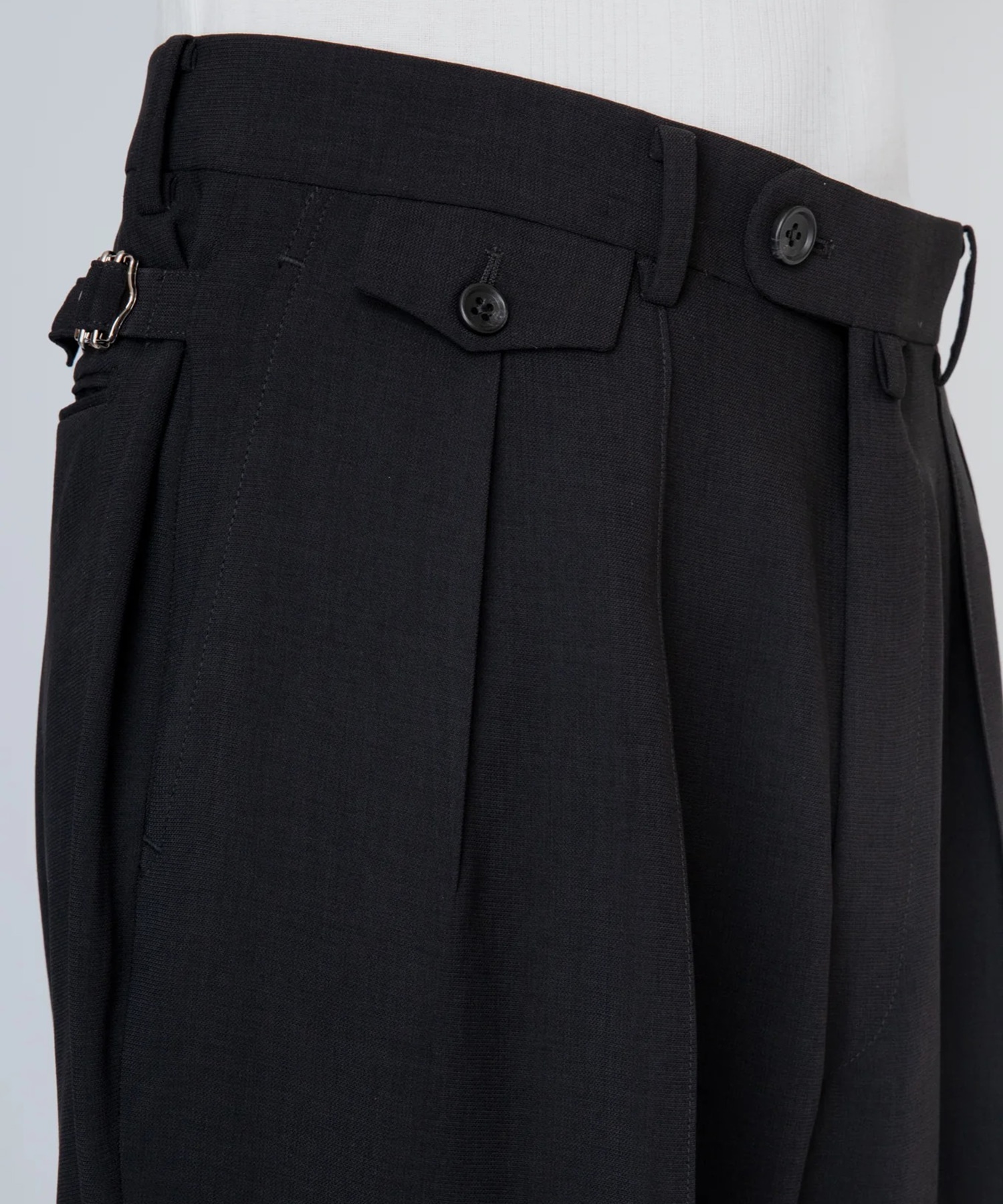 MELANGE TWILL WIDE TROUSERS RAINMAKER