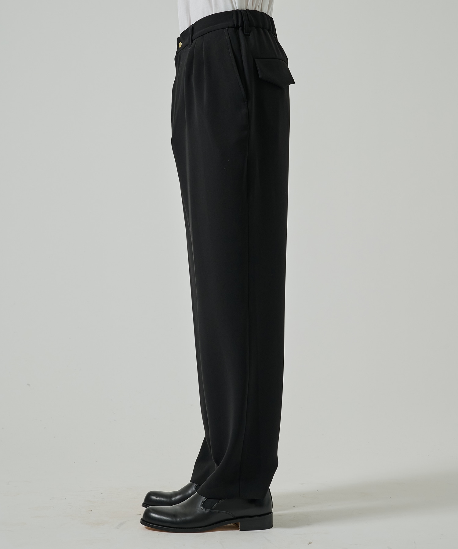 Double Cloth 3Tuck Semi Wide Pants CULLNI
