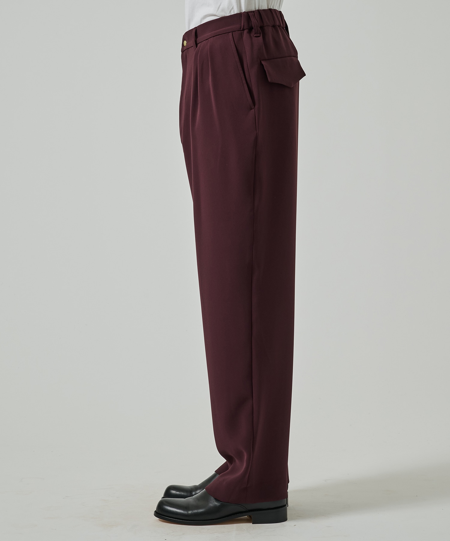 Double Cloth 3Tuck Semi Wide Pants CULLNI