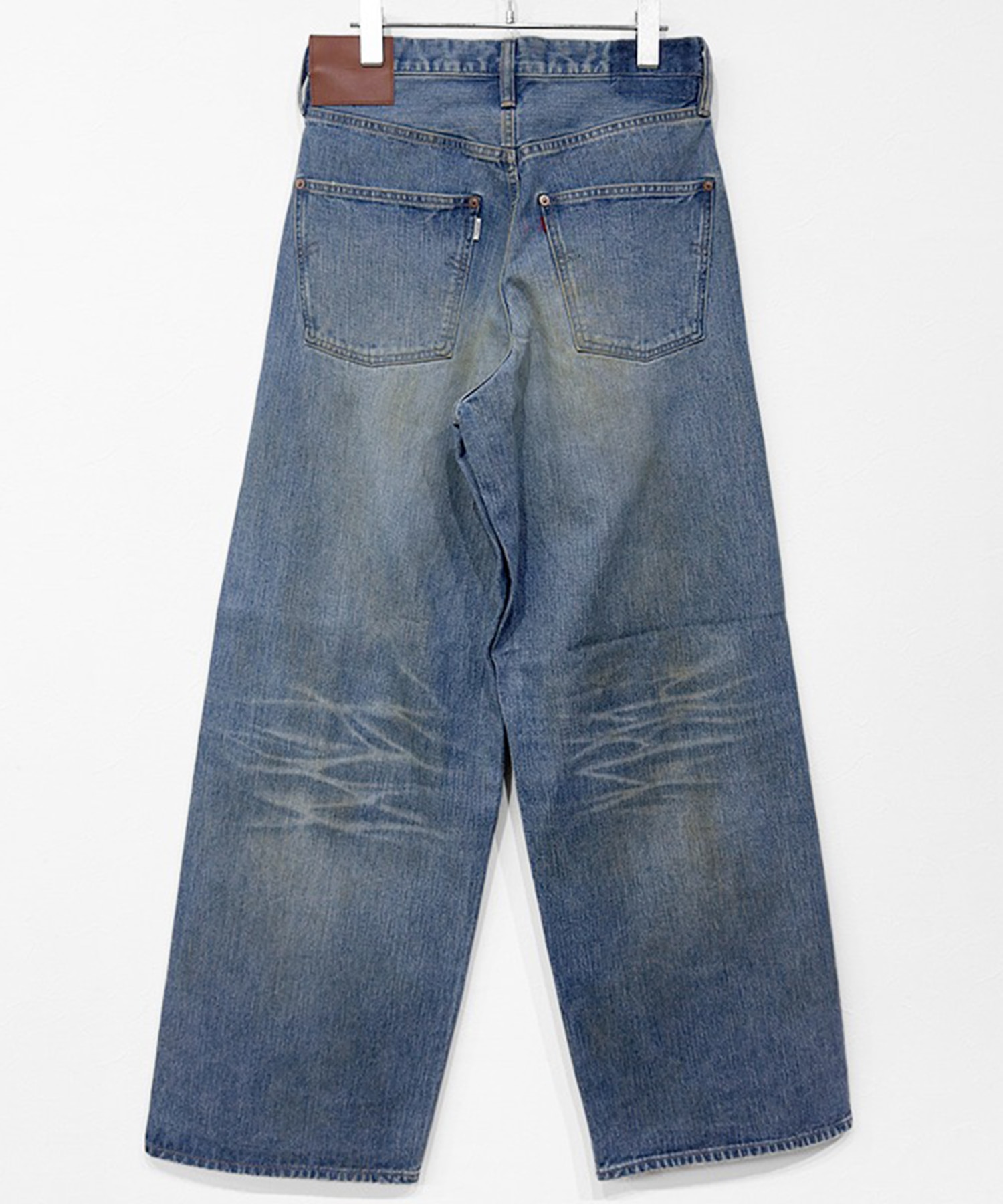FADED MODERN DENIM PANTS WIDE CUT SUGARHILL