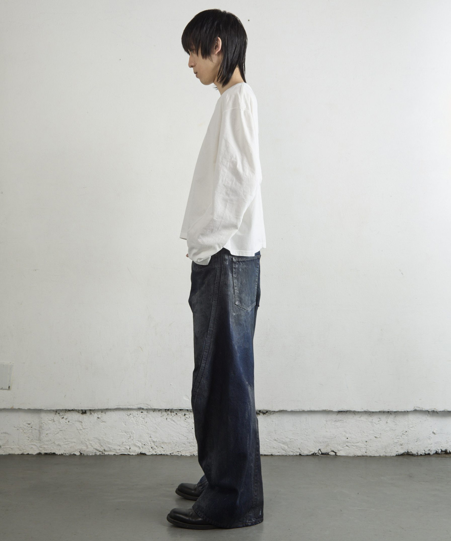 3D TWISTED WIDE LEG JEANS NVRFRGT