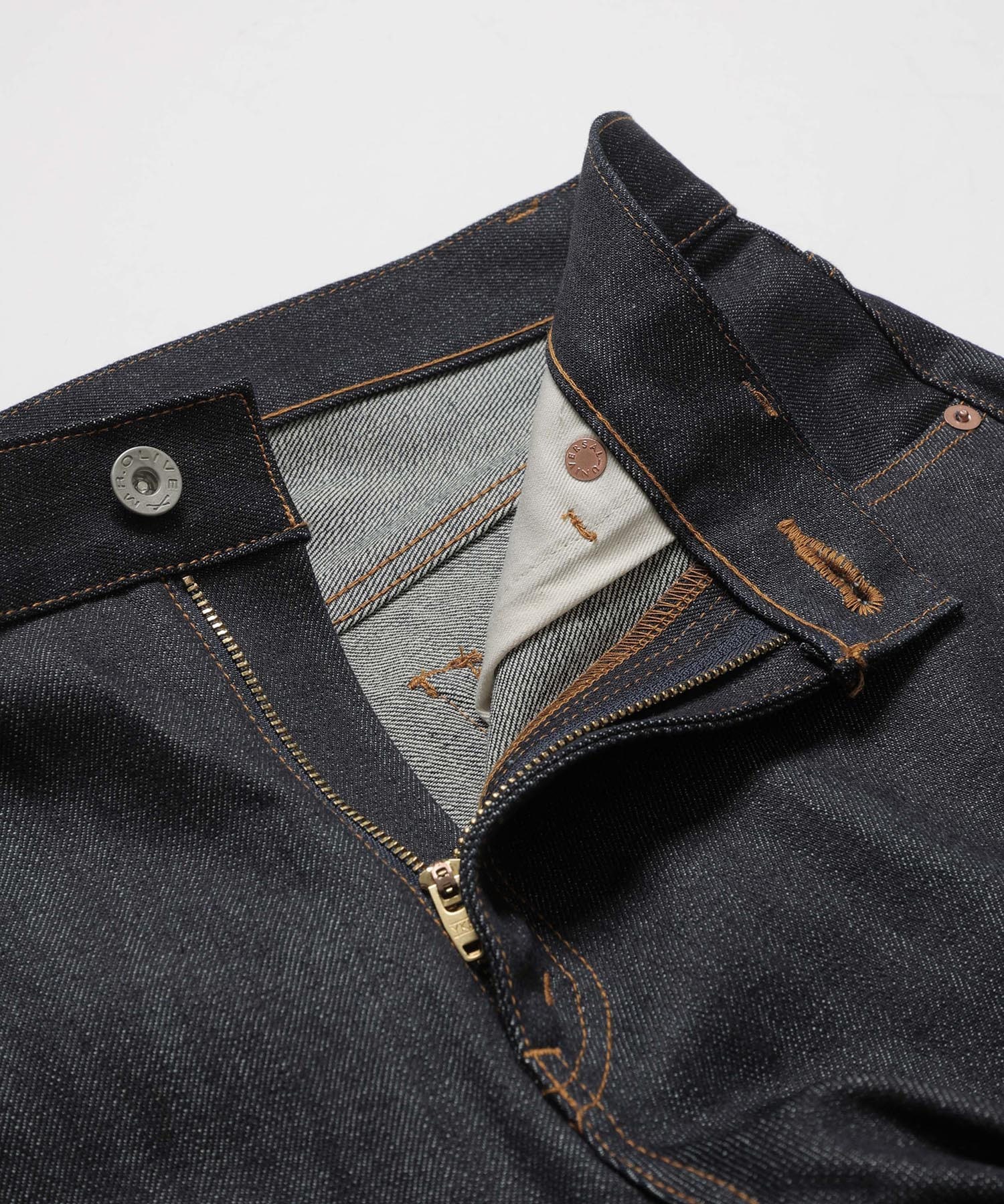 14oz SELVAGE DENIM /RIGID STANDARD STRAIGHT JEANS MR.OLIVE