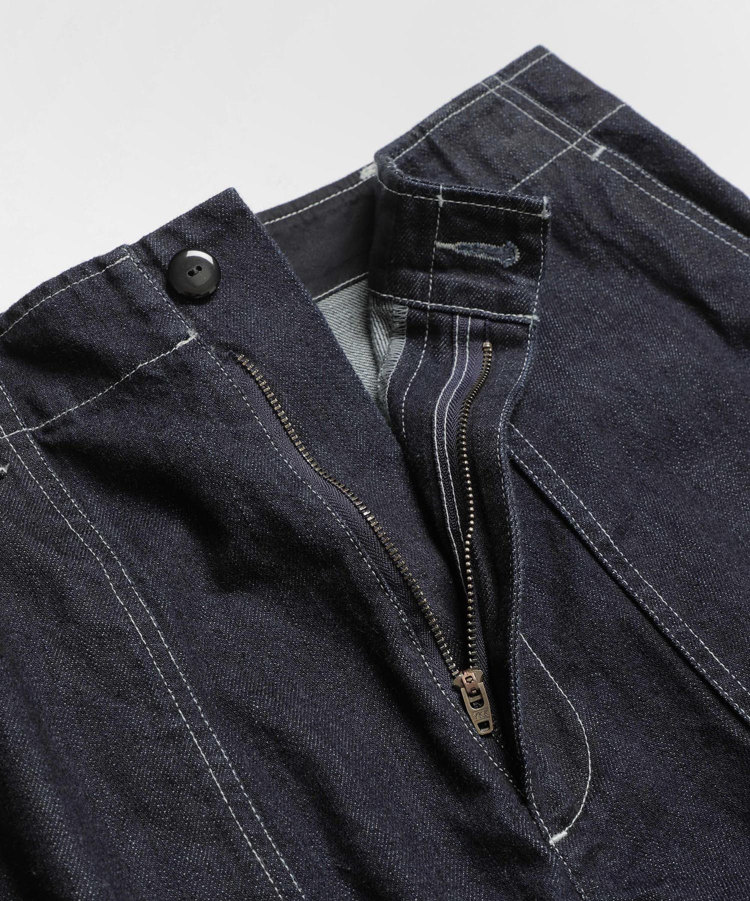 RINSE WASH 12oz CRUNCH DEINIM /UTILITY PANTS MR.OLIVE