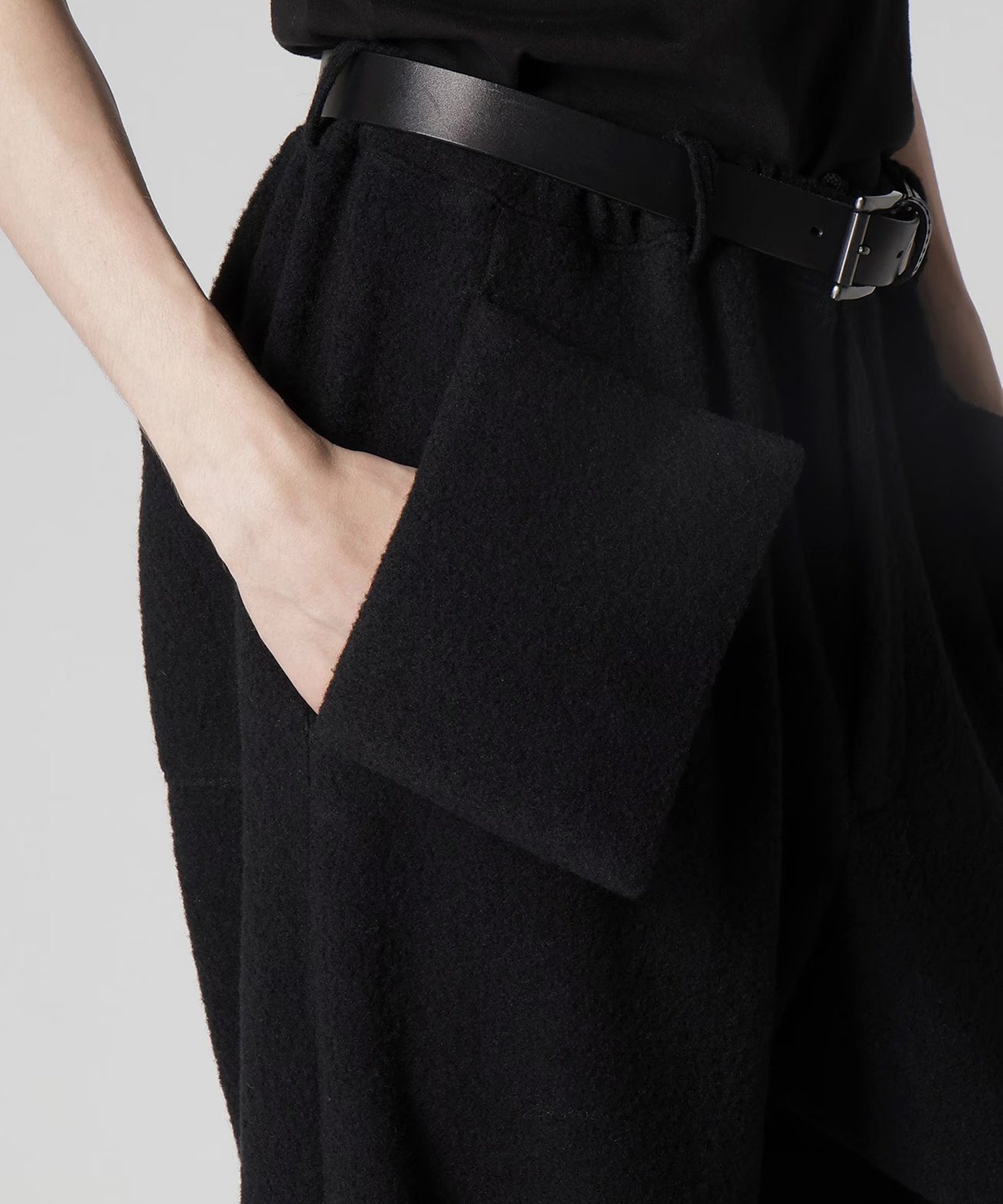 BOUCLE SINGLE JERSEY PADDED POCKET PANTS Yohji Yamamoto