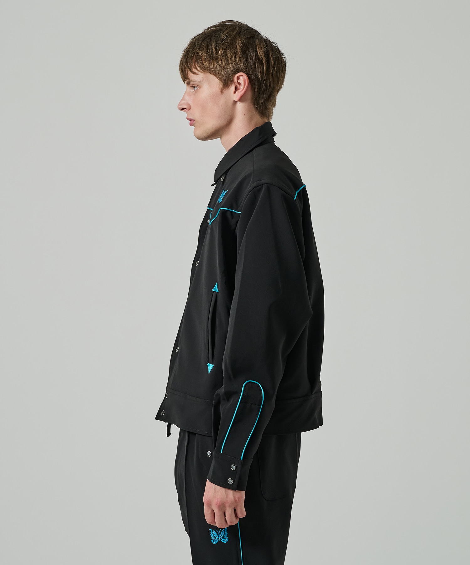 Piping Cowboy Jacket - Poly Double Cloth NEEDLES