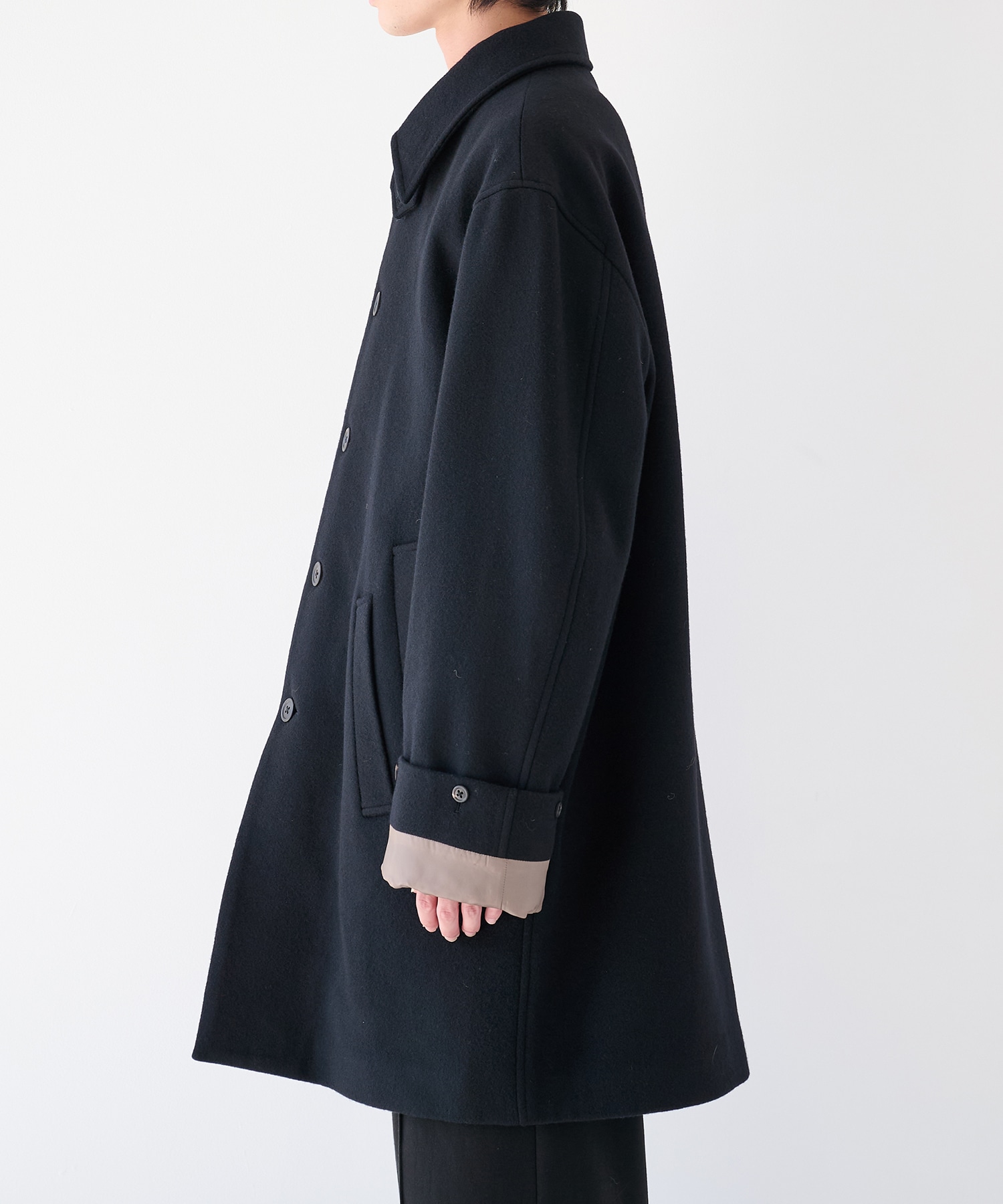 ステンカラーロングスリーブコート SASAKI SATORU