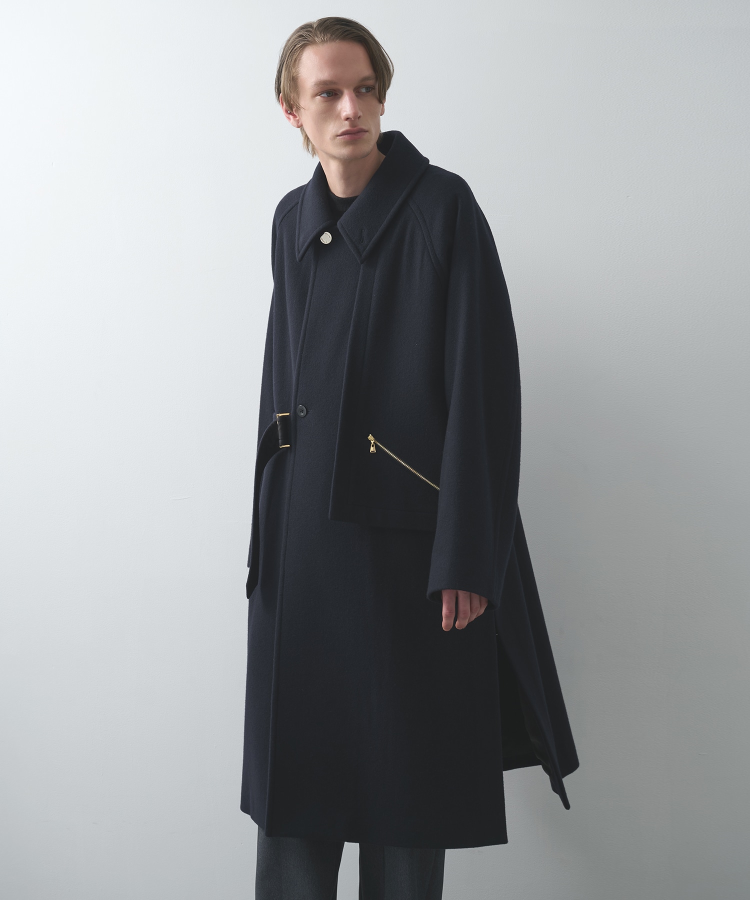 別注 Soutien Collar Tie Locken coat CULLNI