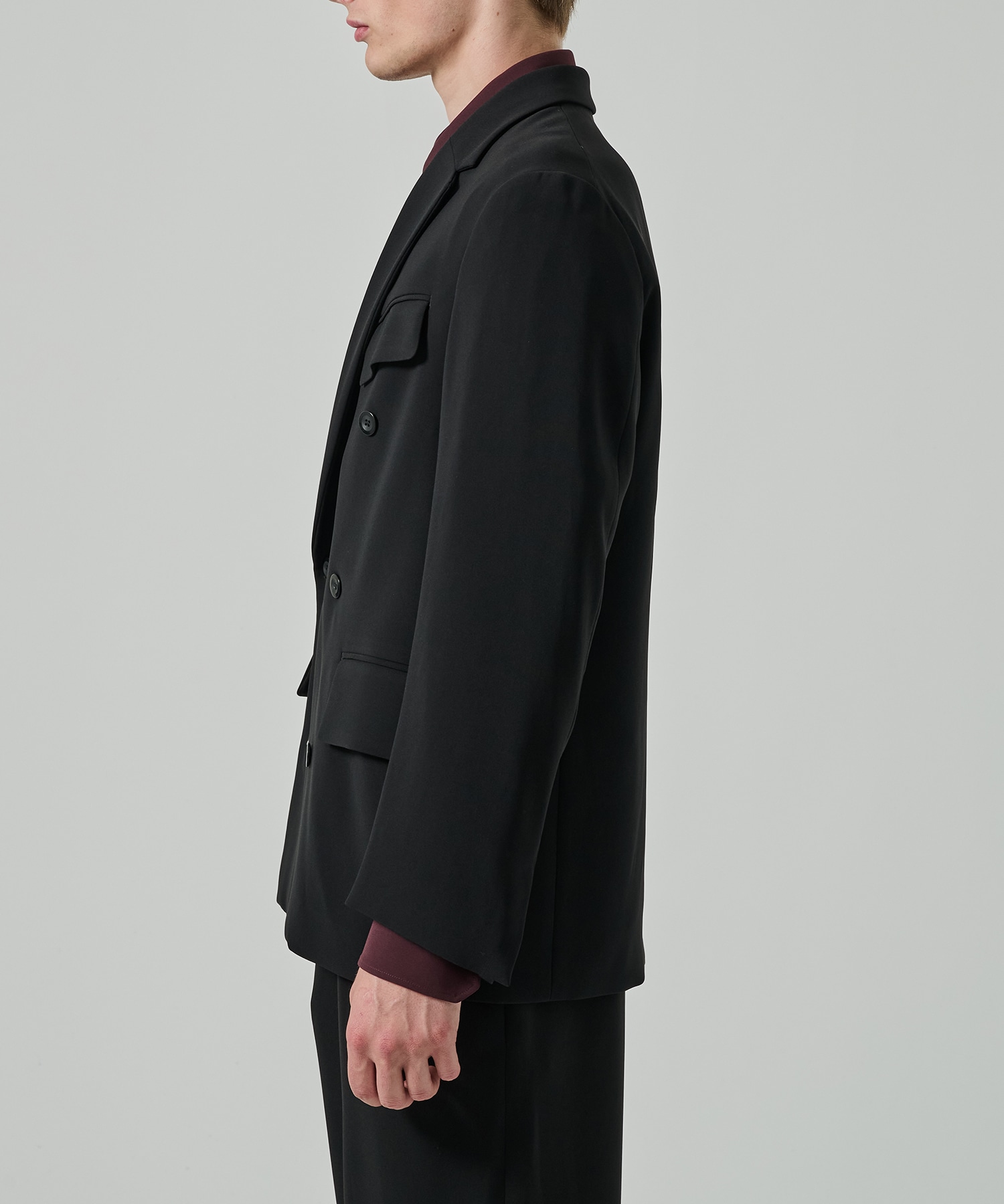 Double Cloth Slant Belt Tailored Jacket CULLNI