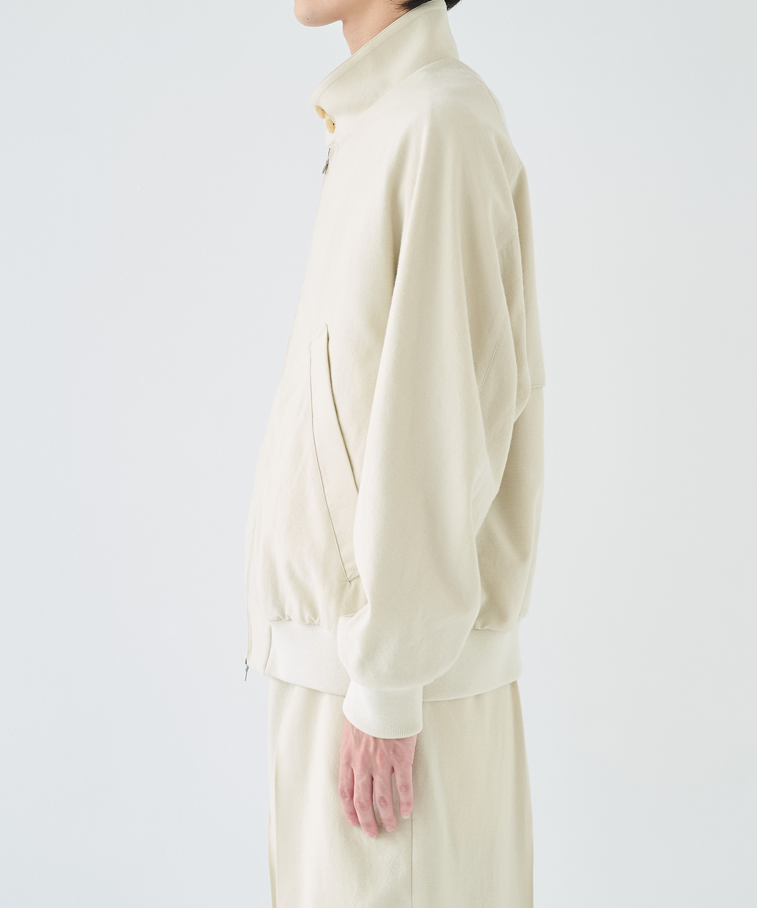 Wool Gabardine Harrington Jacket blurhms