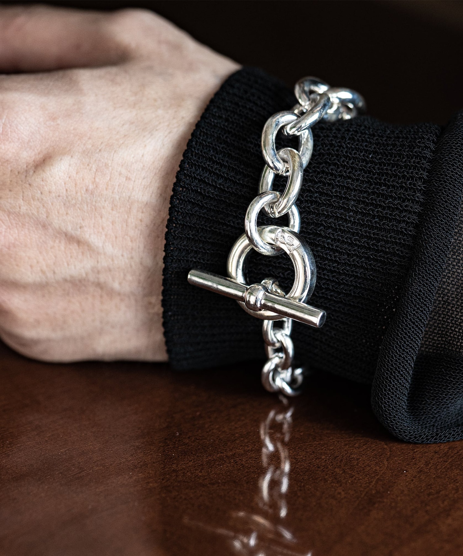 BN-054 Hook connect bracelet gradually (XLARGE) WAKAN SILVER SMITH