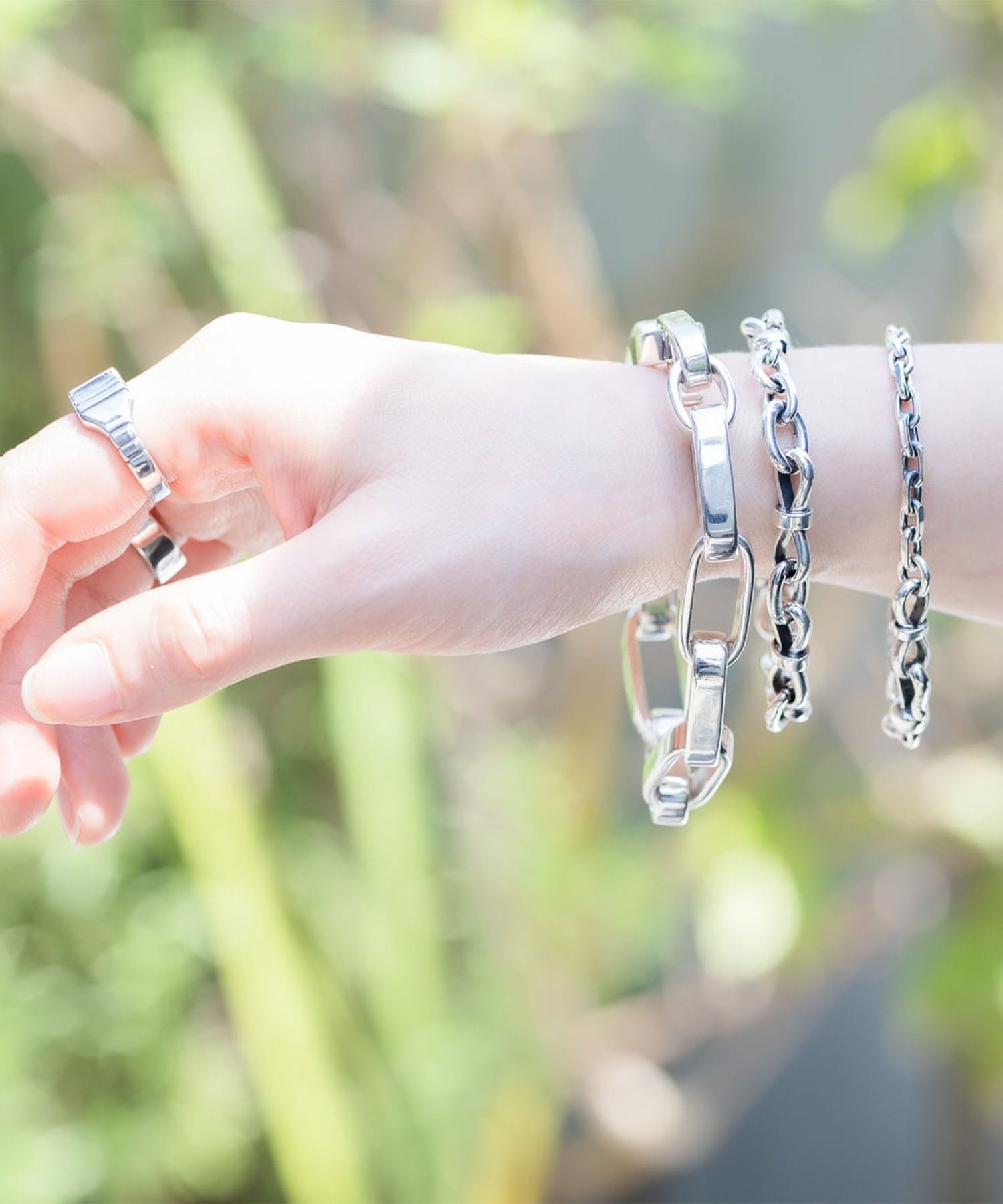 BN-062 Mebiusu hook bracelet (SS) WAKAN SILVER SMITH