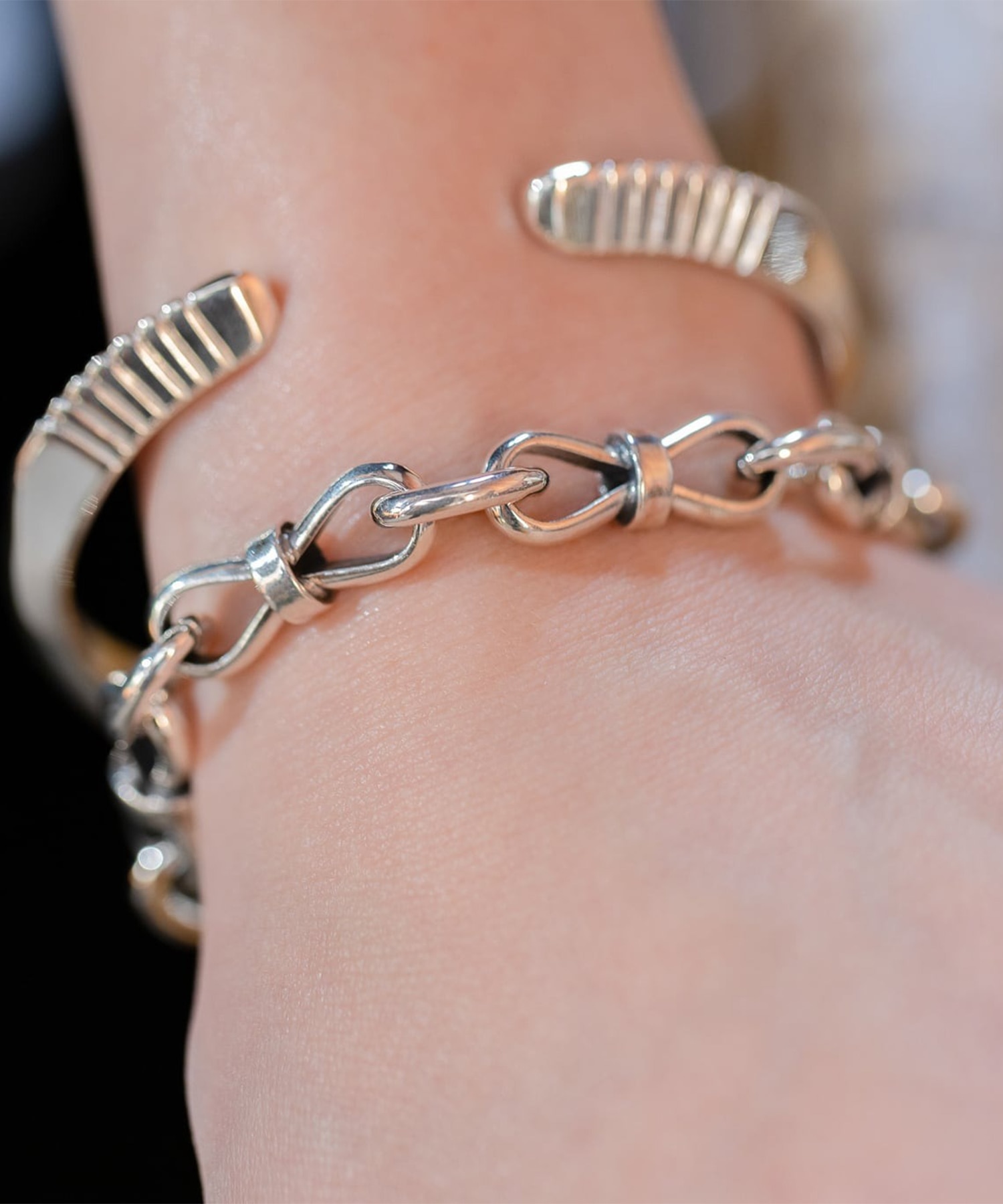 BN-065 ALL mebiusu hook bracelet WAKAN SILVER SMITH