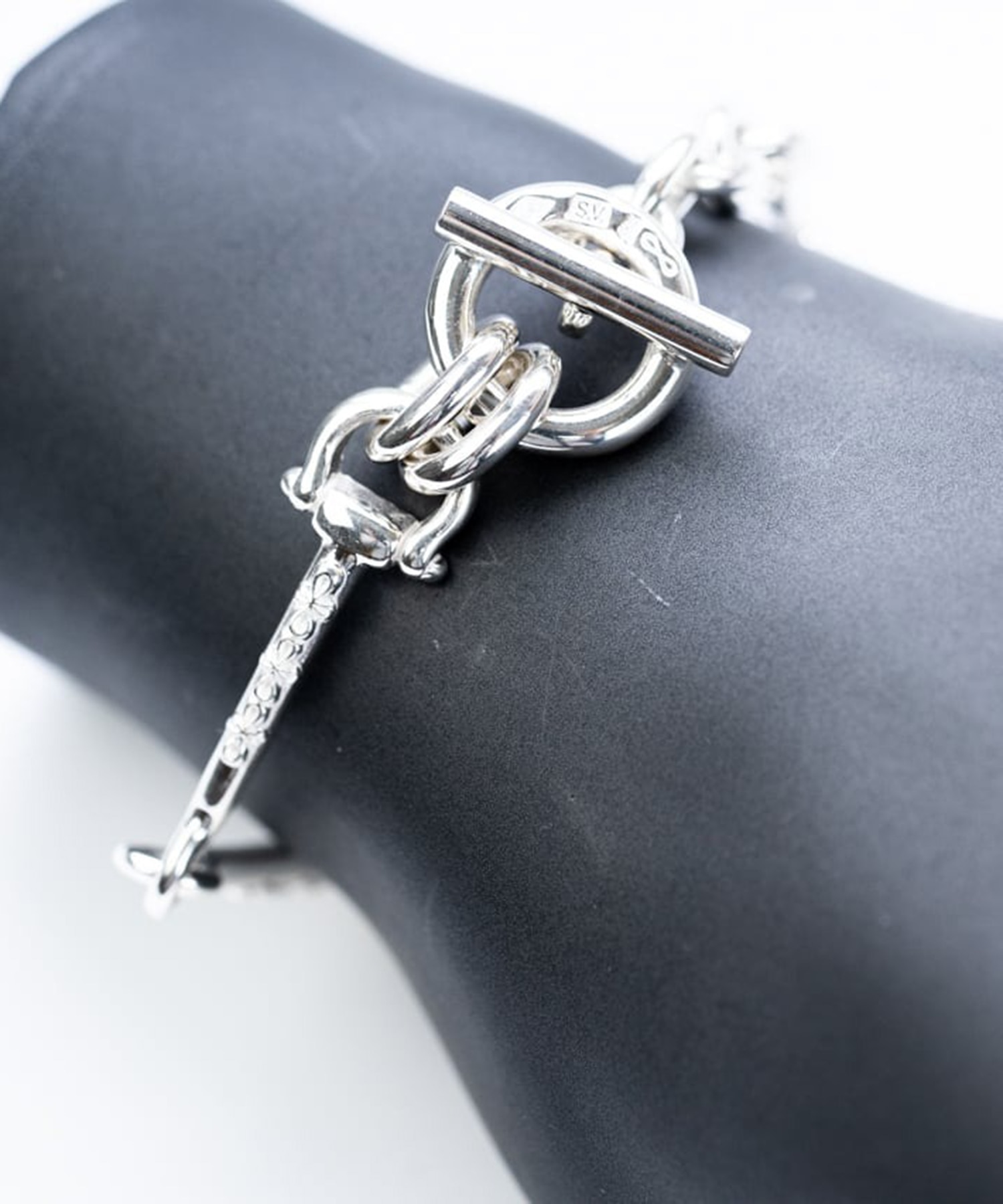 BN-083 Horse bit bracelet (elongated) WAKAN SILVER SMITH