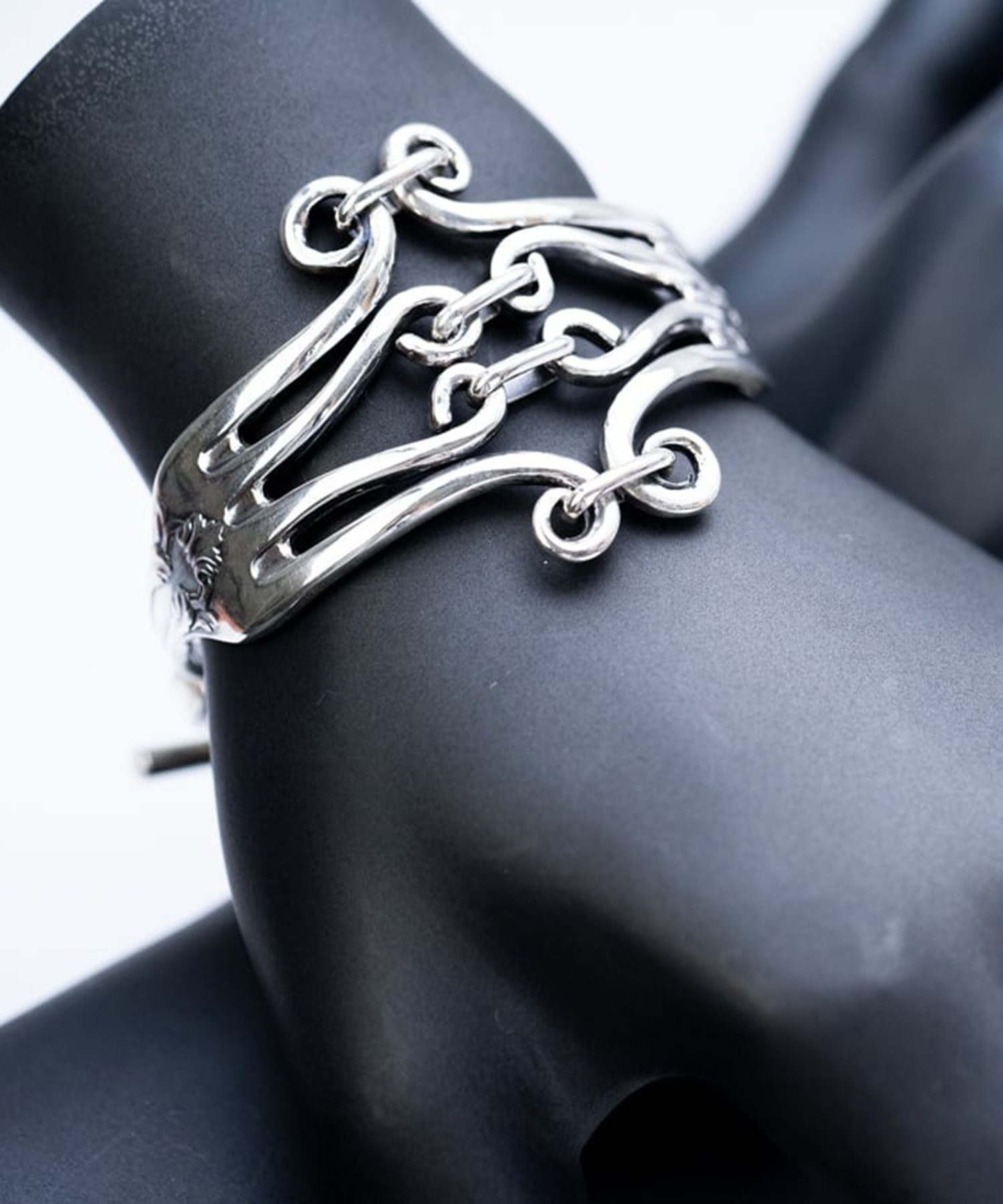 BN-087　Double fork bracelet WAKAN SILVER SMITH