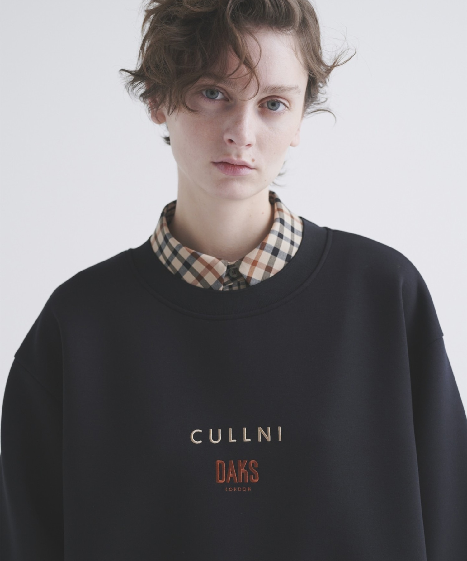 CULLNI for DAKS LONDON Drawstring Logo Embroidery Pullover CULLNI