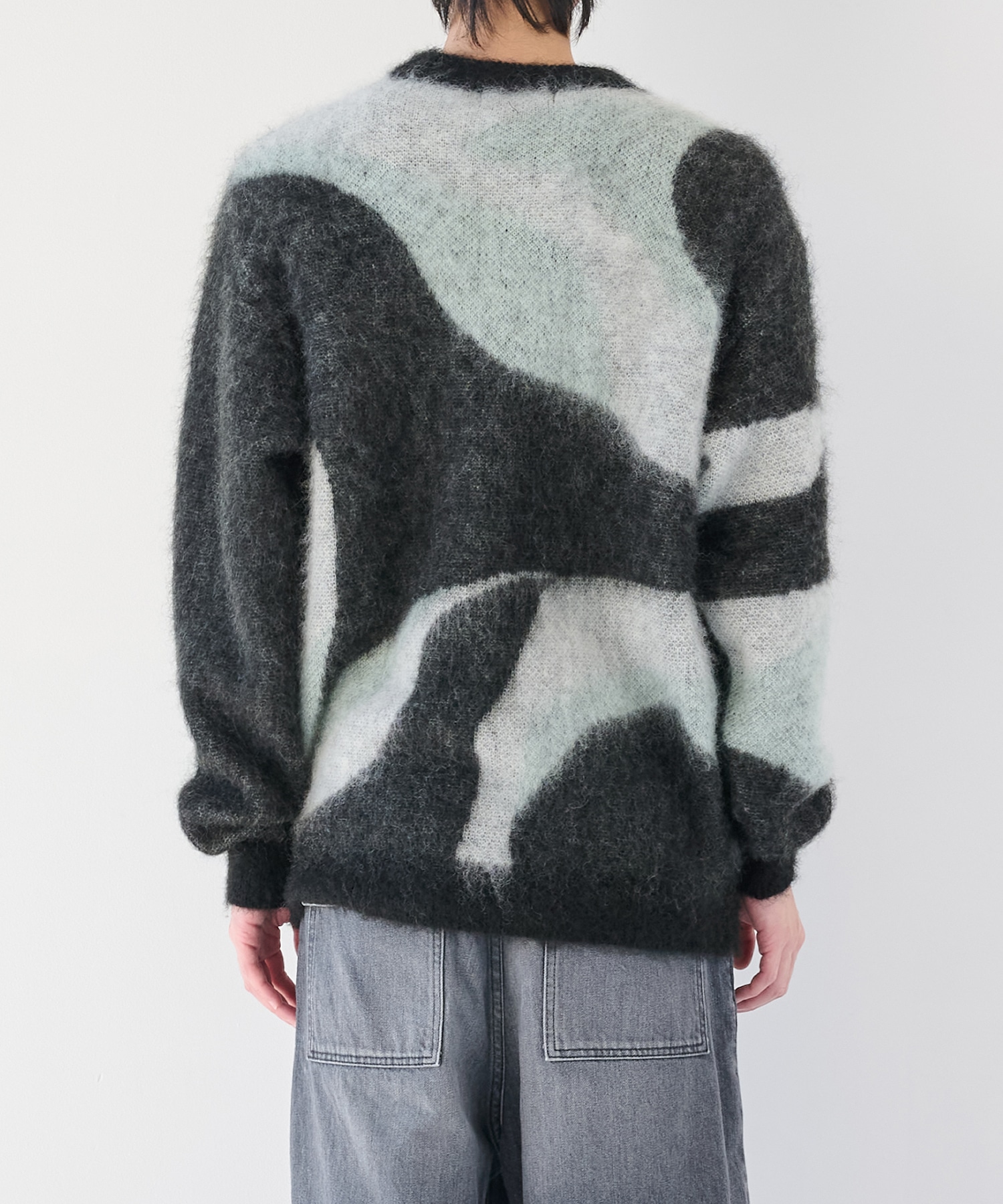 別注 Mohair Jacquard Crew Neck Knit WRAPINKNOT