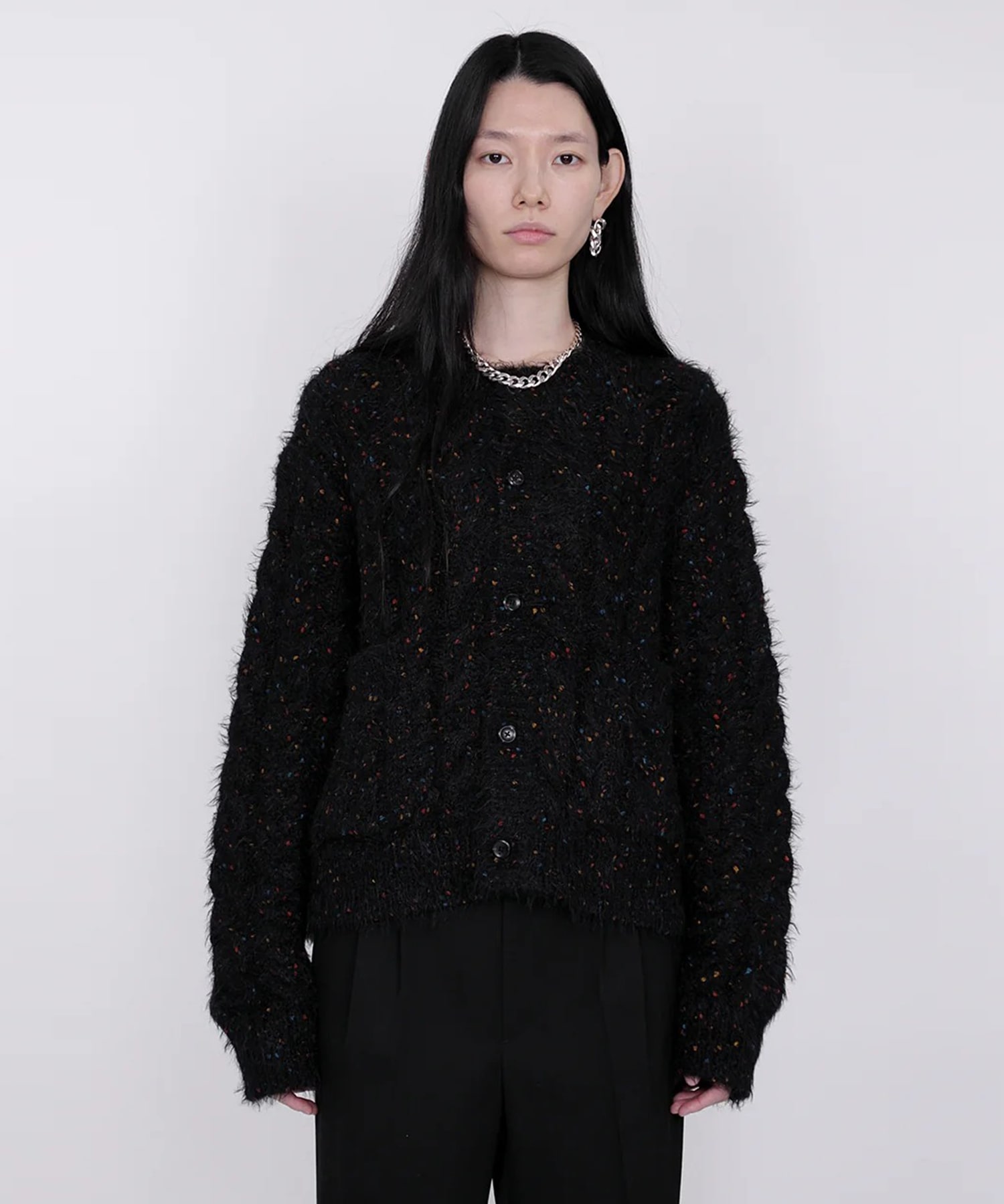 Color Nep Mole Knit Cardigan th products