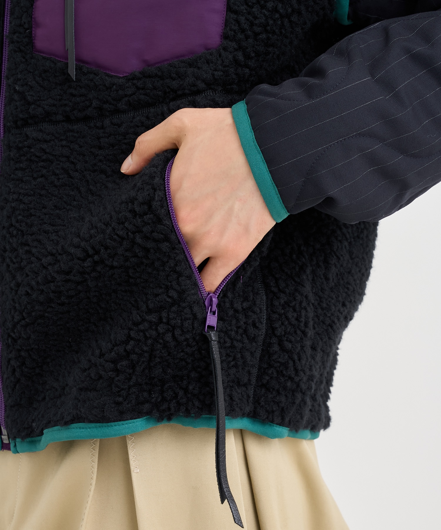 Freece-texture jacket KHOKI
