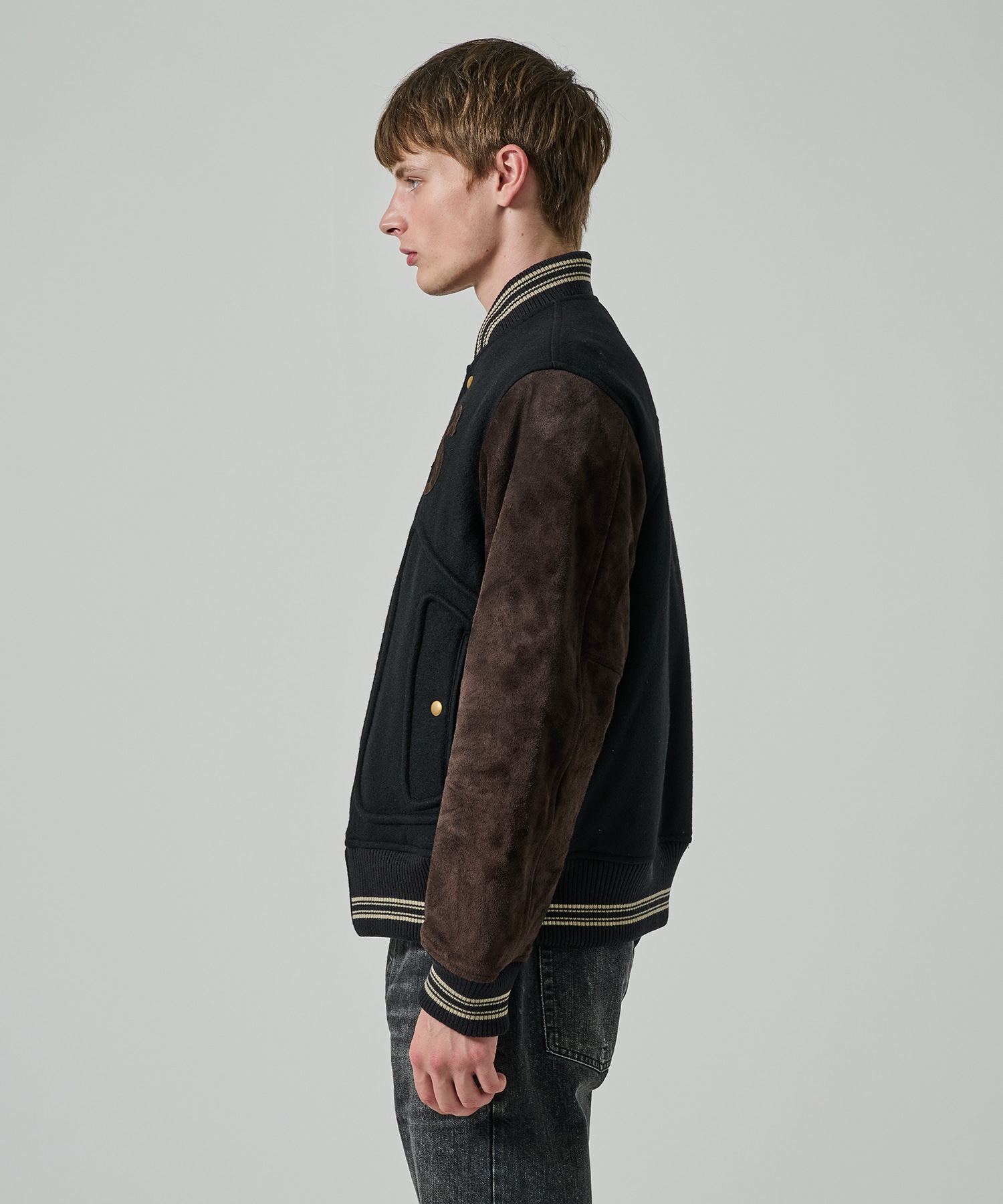 LEATHER STUDIUM JACKET SUGARHILL