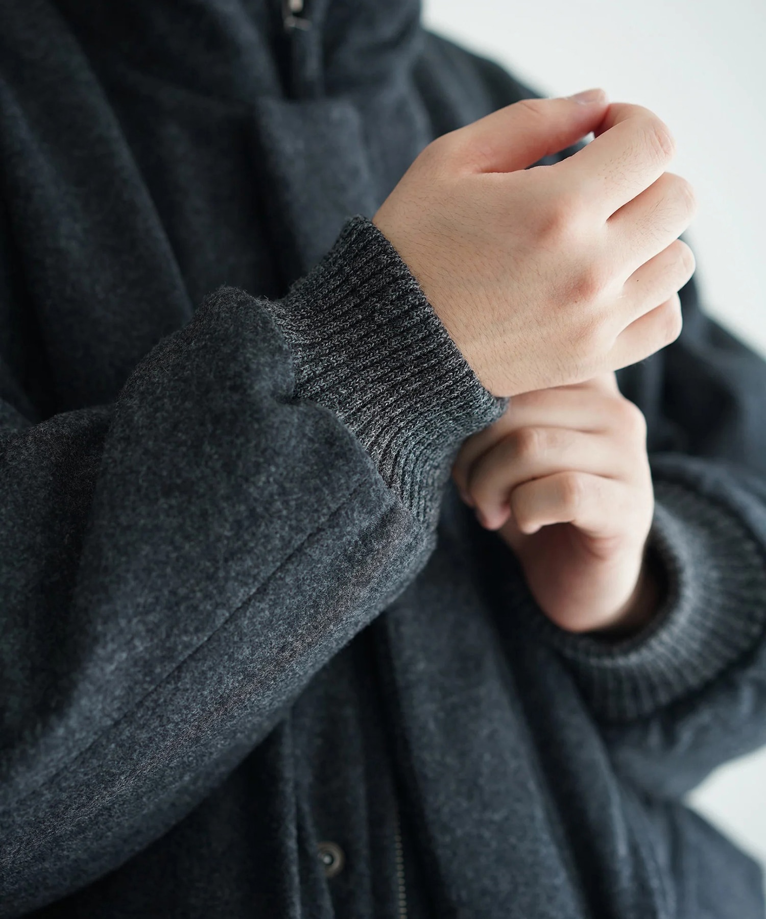 Padded wool blouson STILL BY HAND
