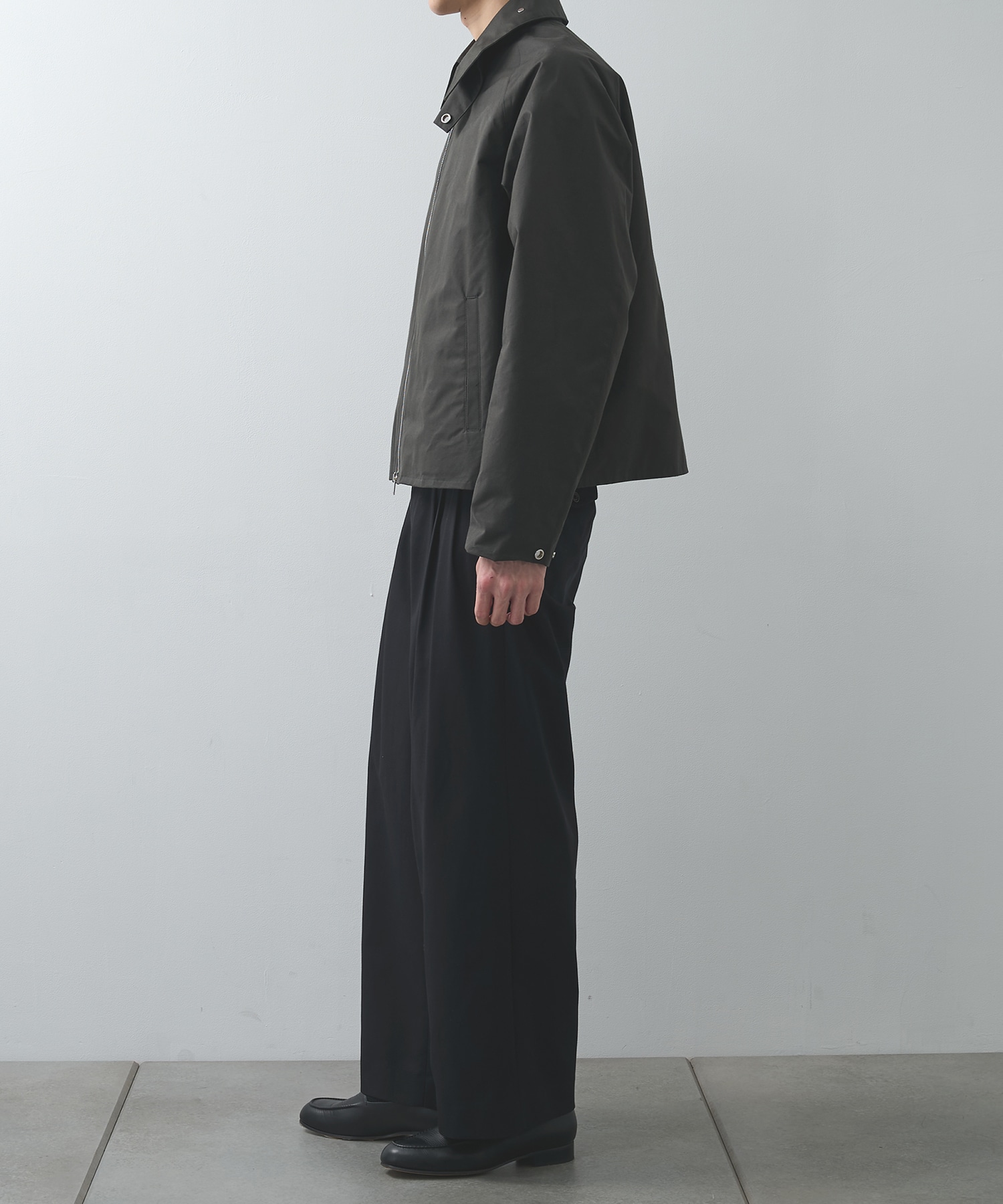 オーガニックコットン ヘビーオールウェザークロス / ジップアップジャケット MARKAWARE/marka