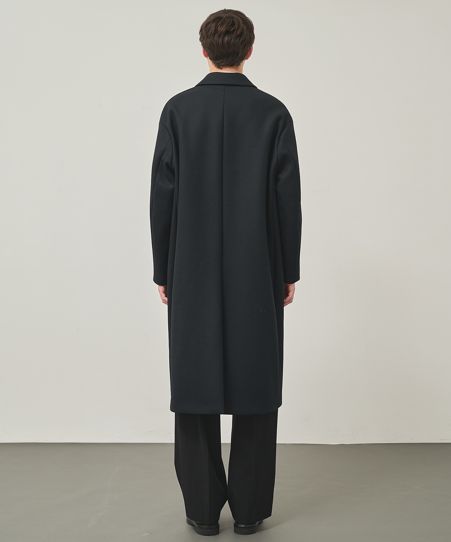 Super140 Wool Melton Over Chester Coat STUDIOUS