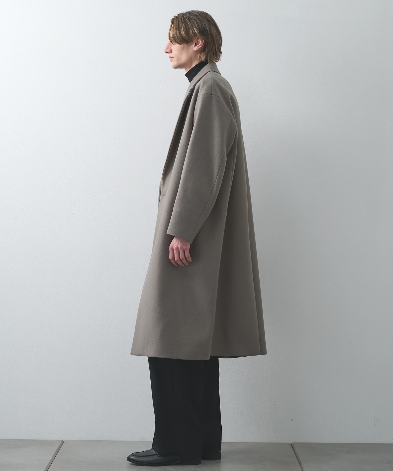 Super140 Wool Melton Over Chester Coat STUDIOUS