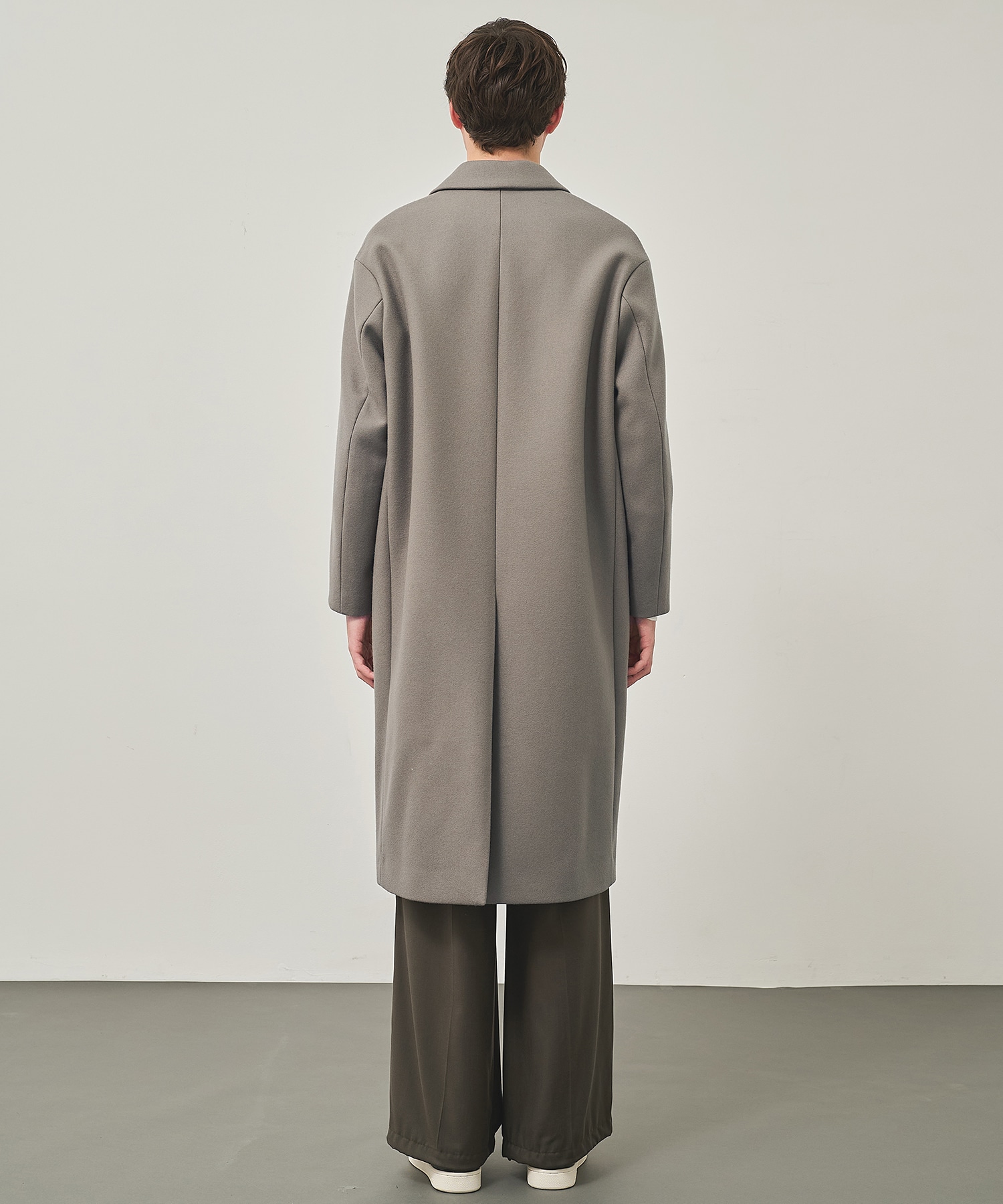 Super140 Wool Melton Over Chester Coat STUDIOUS