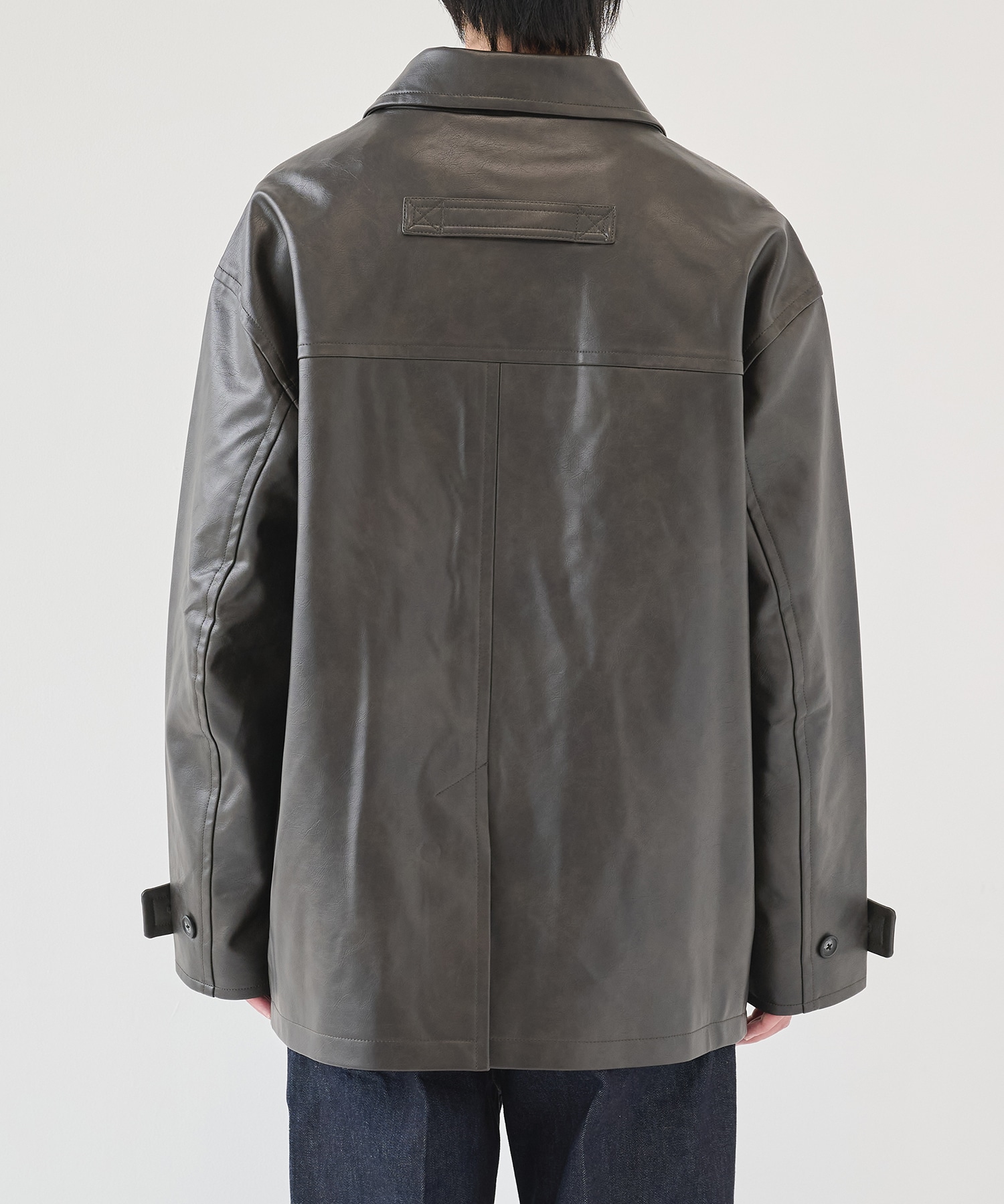 別注 FAKE LEATHER CAR COAT JieDa