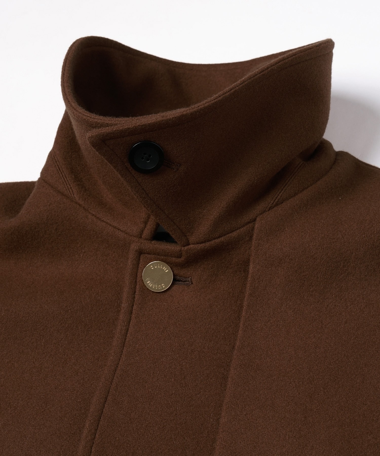 Lamb Wool Melton Layerd Long Coat CULLNI