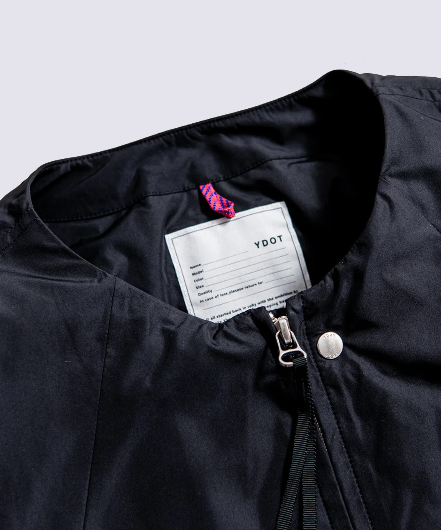 COLLARLESS BOMBER DOWN JACKET YDOT