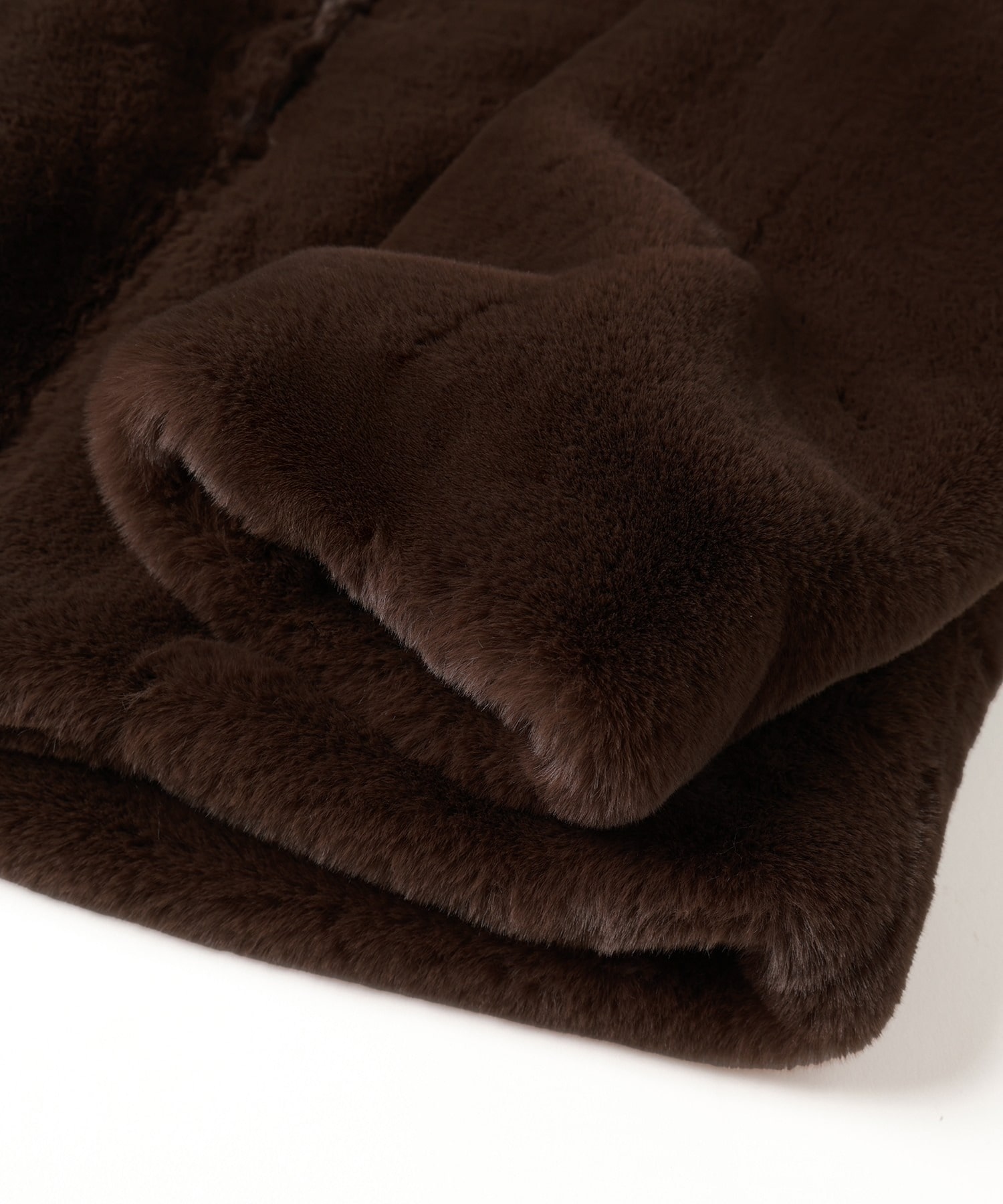 Eco Fur Zip Up Stand Coller Coat CULLNI