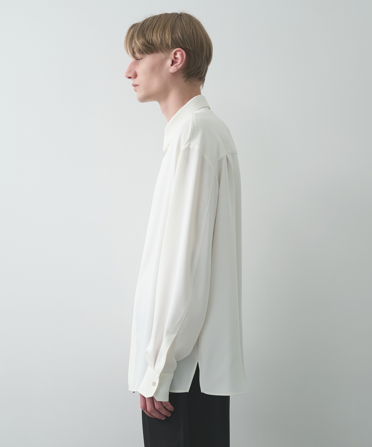 Double Cloth Chin Tab Long Sleeve Shirt CULLNI