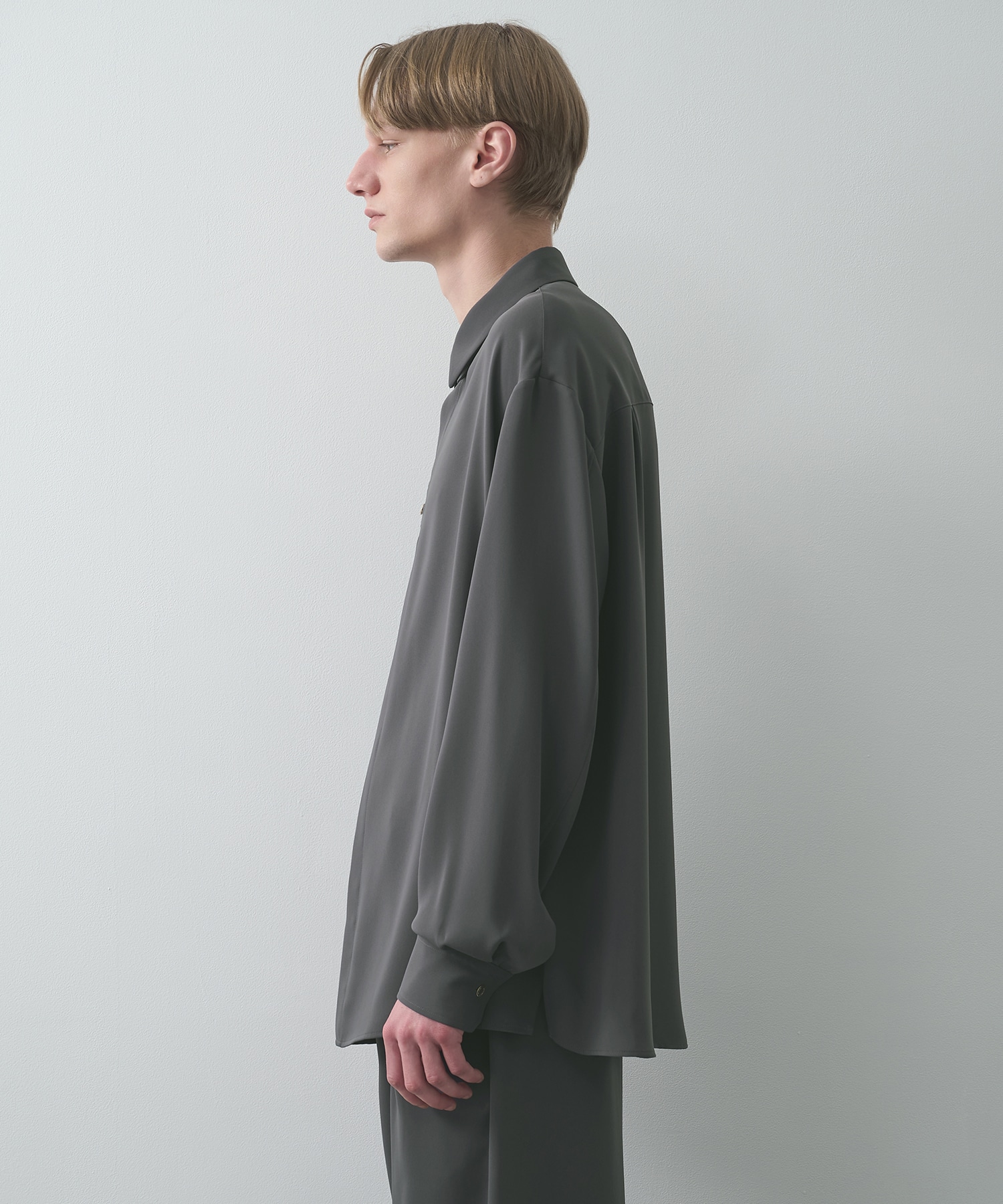 Double Cloth Chin Tab Long Sleeve Shirt CULLNI