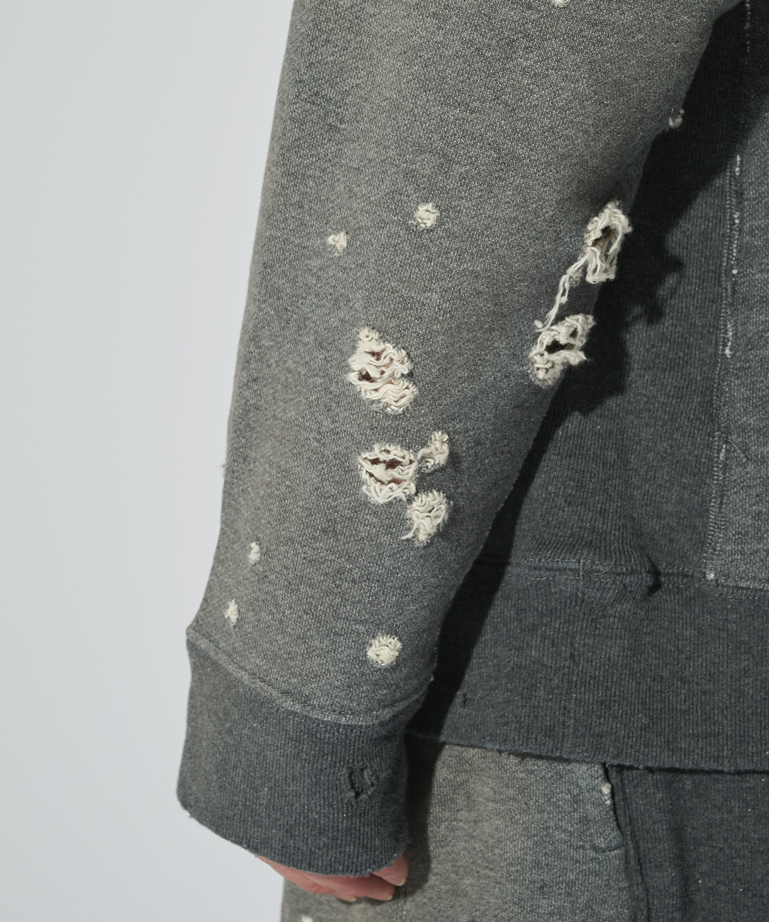 別注 Deconstructed Sweat Shirt - Cotton French Terry NEEDLES