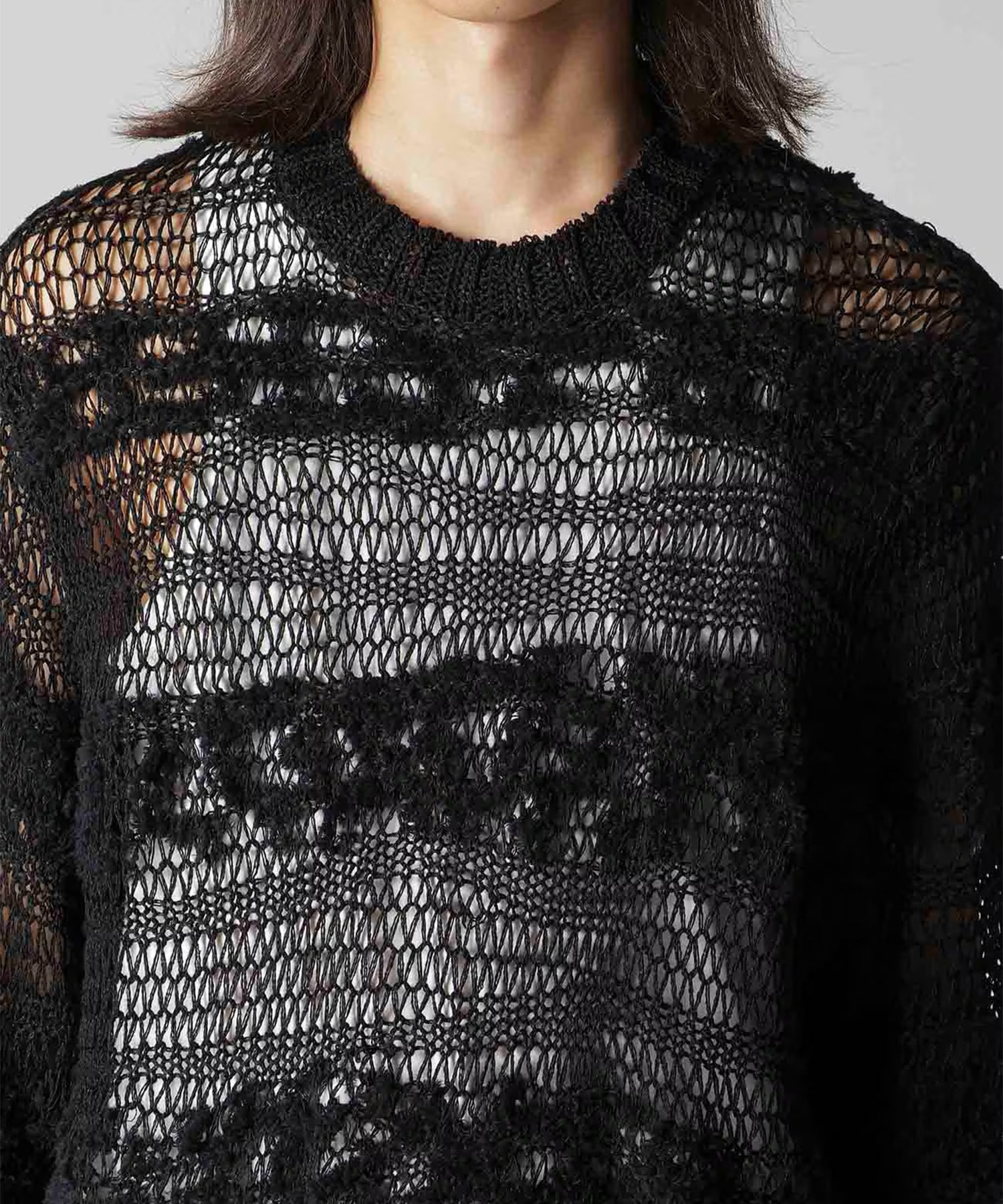 ボーダー切り替え丸首PO Yohji Yamamoto